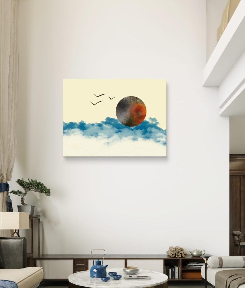 Sunset Digital Painting with Vibrant Colours. Nature Digital Painting. High Resolution Digital Printable File. - image 5