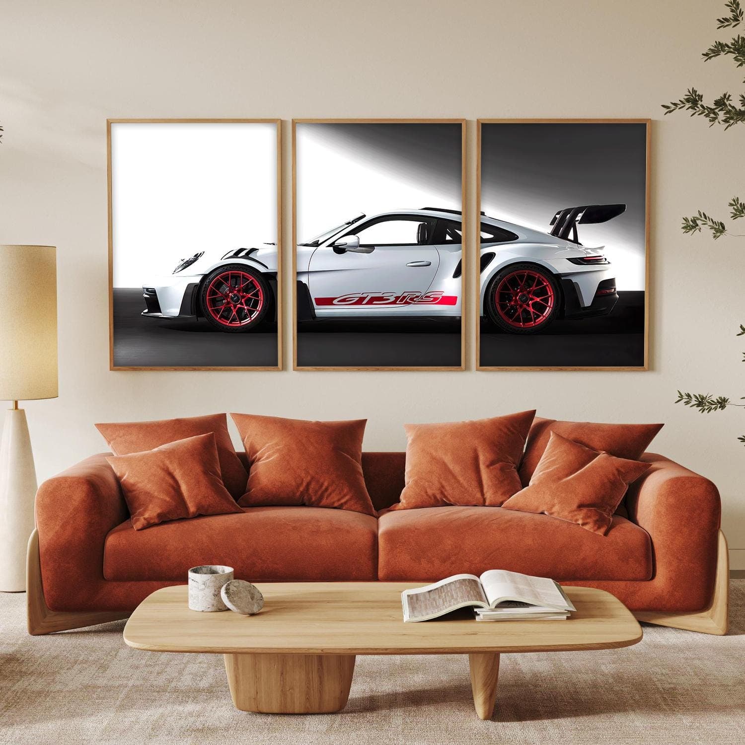 Supercar Porsche Wall Art Set of 3 | Racing Car Art Prints | Modern Car Decor for Home & Office | Car Enthusiast Gift Porsche Car Art - image 3