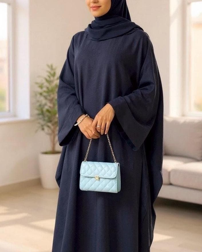 Umrah Abaya: Wudhu Friendly Butterfly Abaya with Clipped Sleeves - Lightweight for Tawaf (Berry)