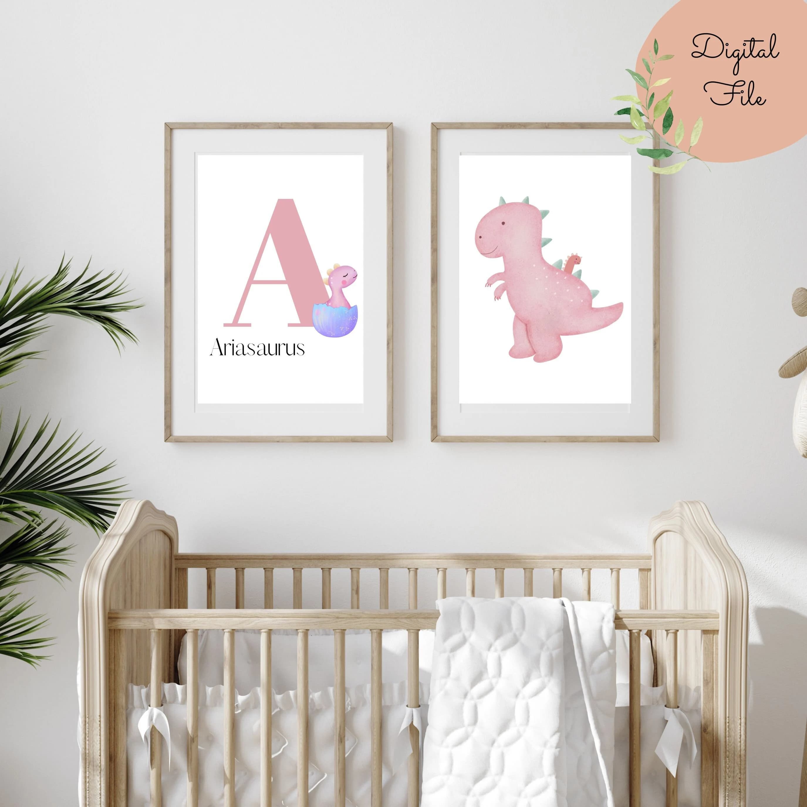 Personalized Dinosaur Decor, Nursery Print, Dinosaur Themed Bedroom, Digital File, Playroom Print, Gender Neutral, Baby Shower Gift