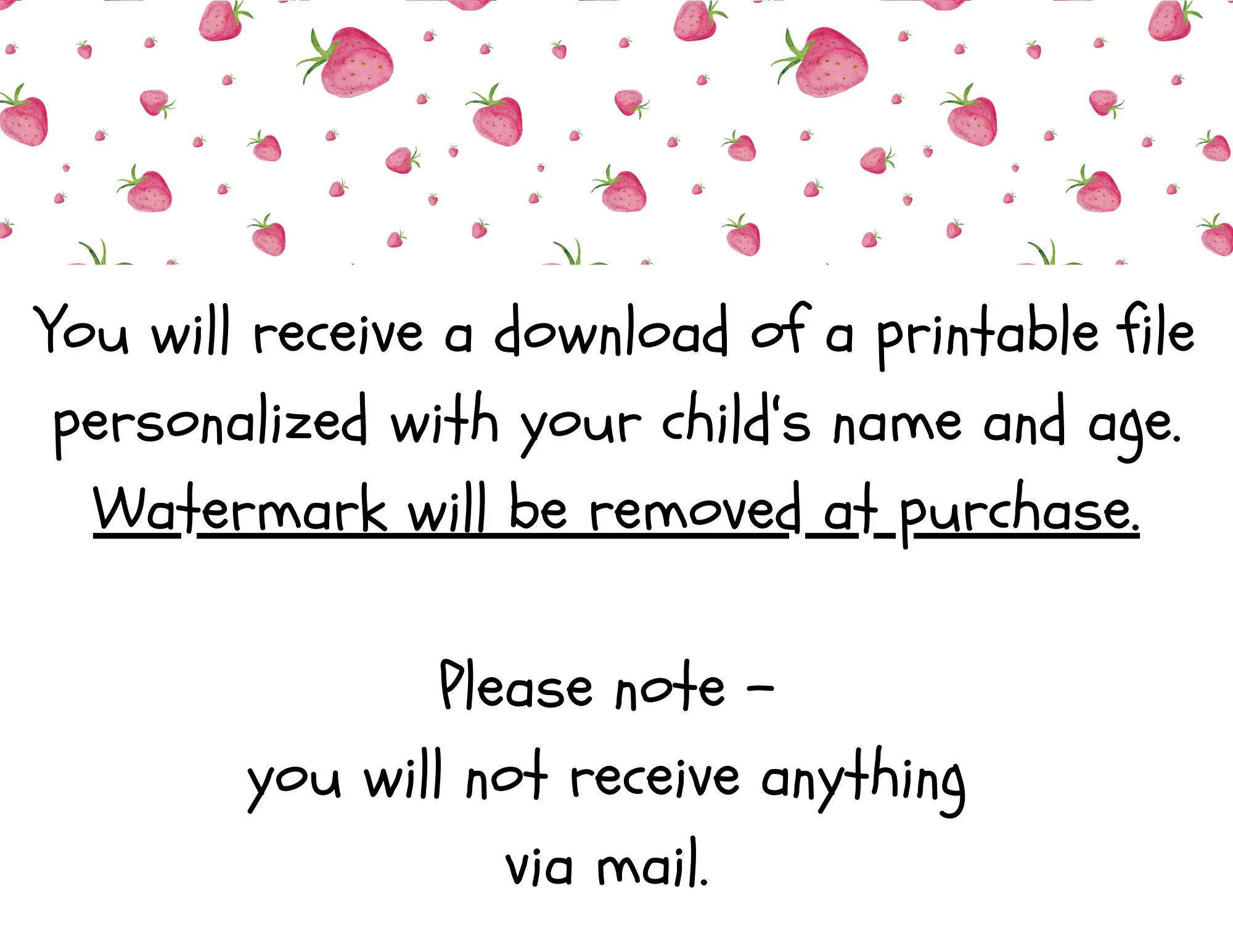 Printable Strawberry Birthday Party Activity | Strawberry Theme Party Favor | Kids Activity | Personalized Placemat - image 4