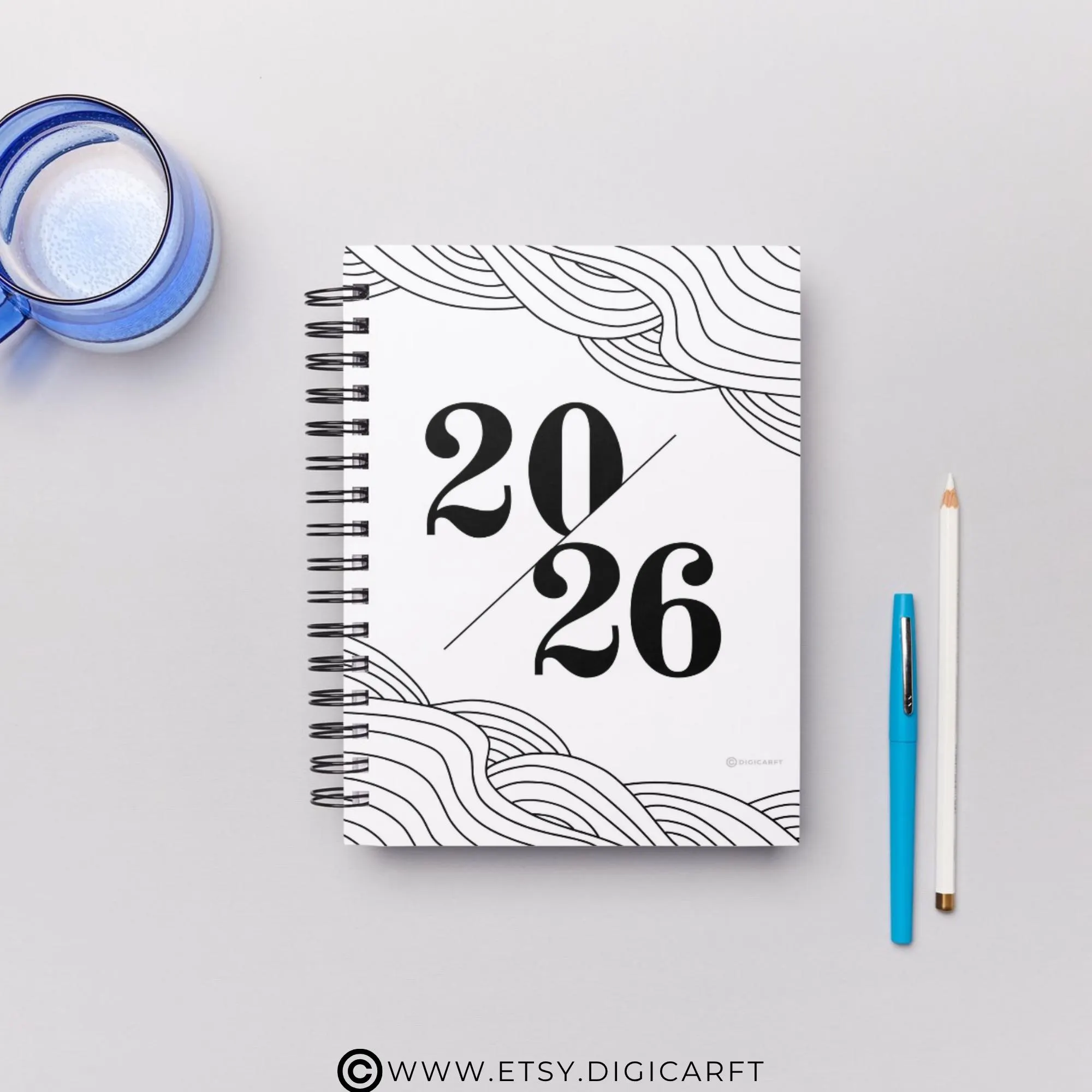 2026 planner cover page printable,This journal belongs to page,Bullett Journal Cover page template digital dashboard,Bujo Title page A5 A4