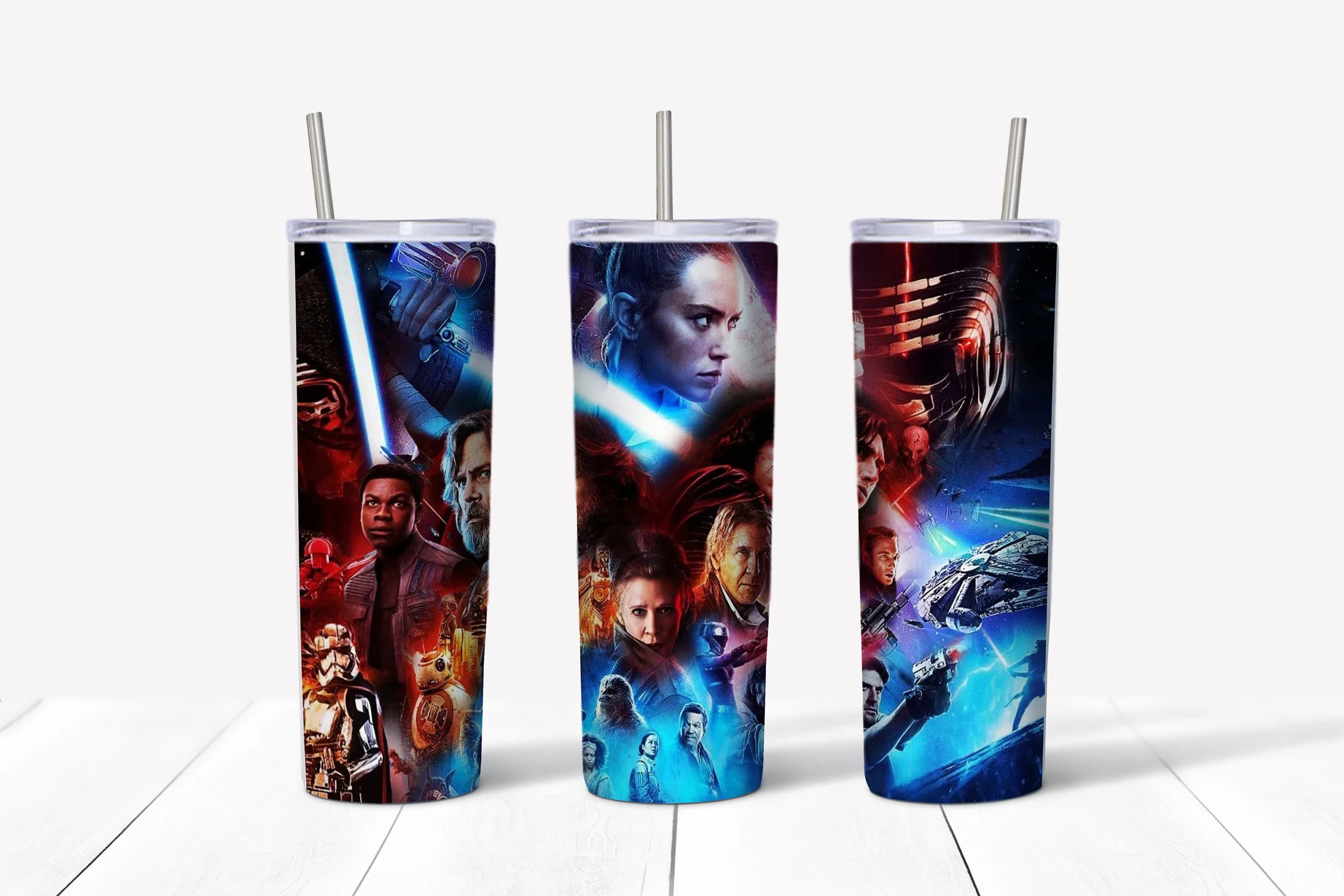 Starwars Tumbler, Starwars 20oz Skinny Tumbler Sublimation Design, Starwars Tapered Wrap Tumbler PNG, Starwars Sublimate Design File