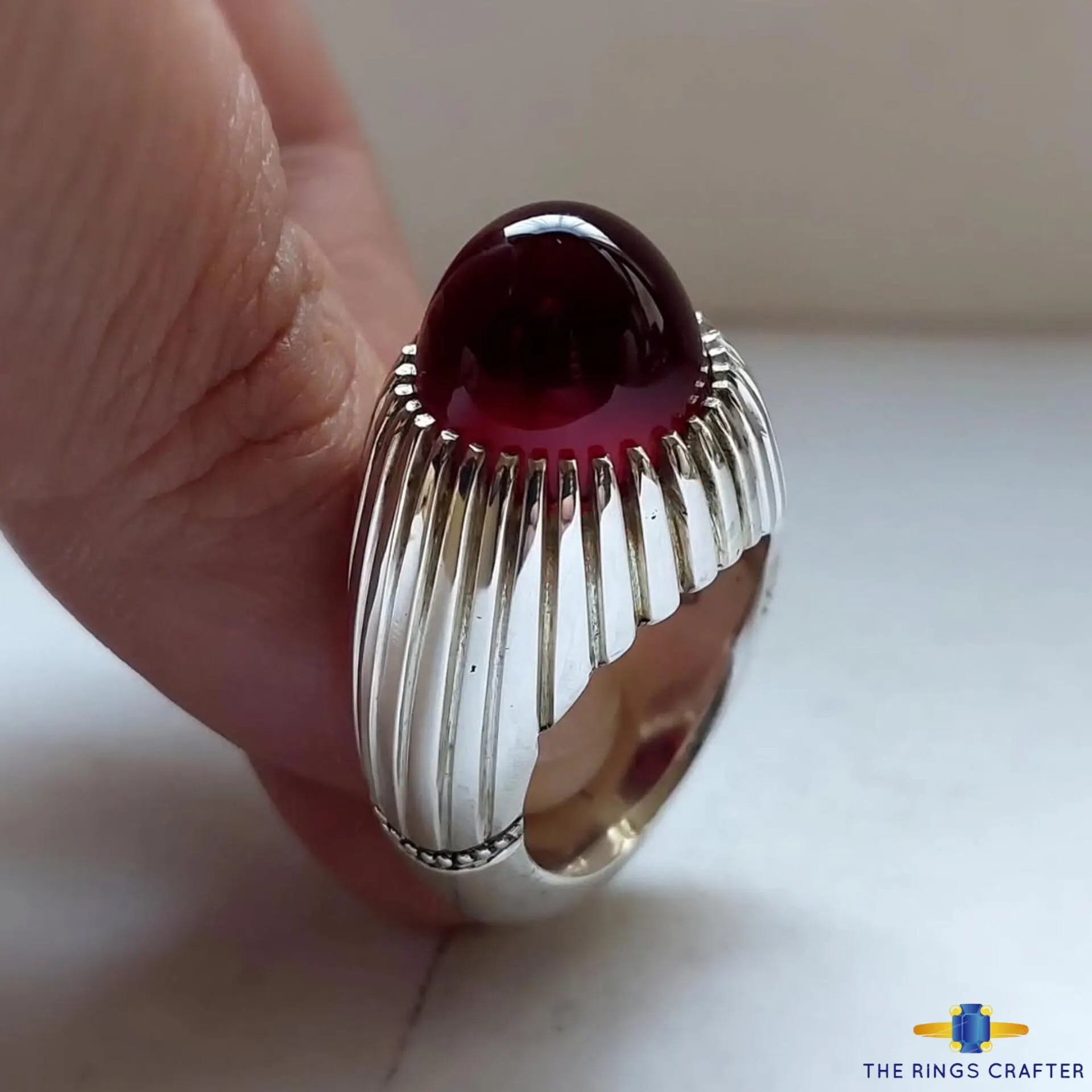 Natural Yemeni Aqeeq Ring Shifat Al Abad Carnelian Ring Red Blood Yemeni Agate Stone Ring 925 Sterling Silver Handmade Aqeeq Stone Men Ring