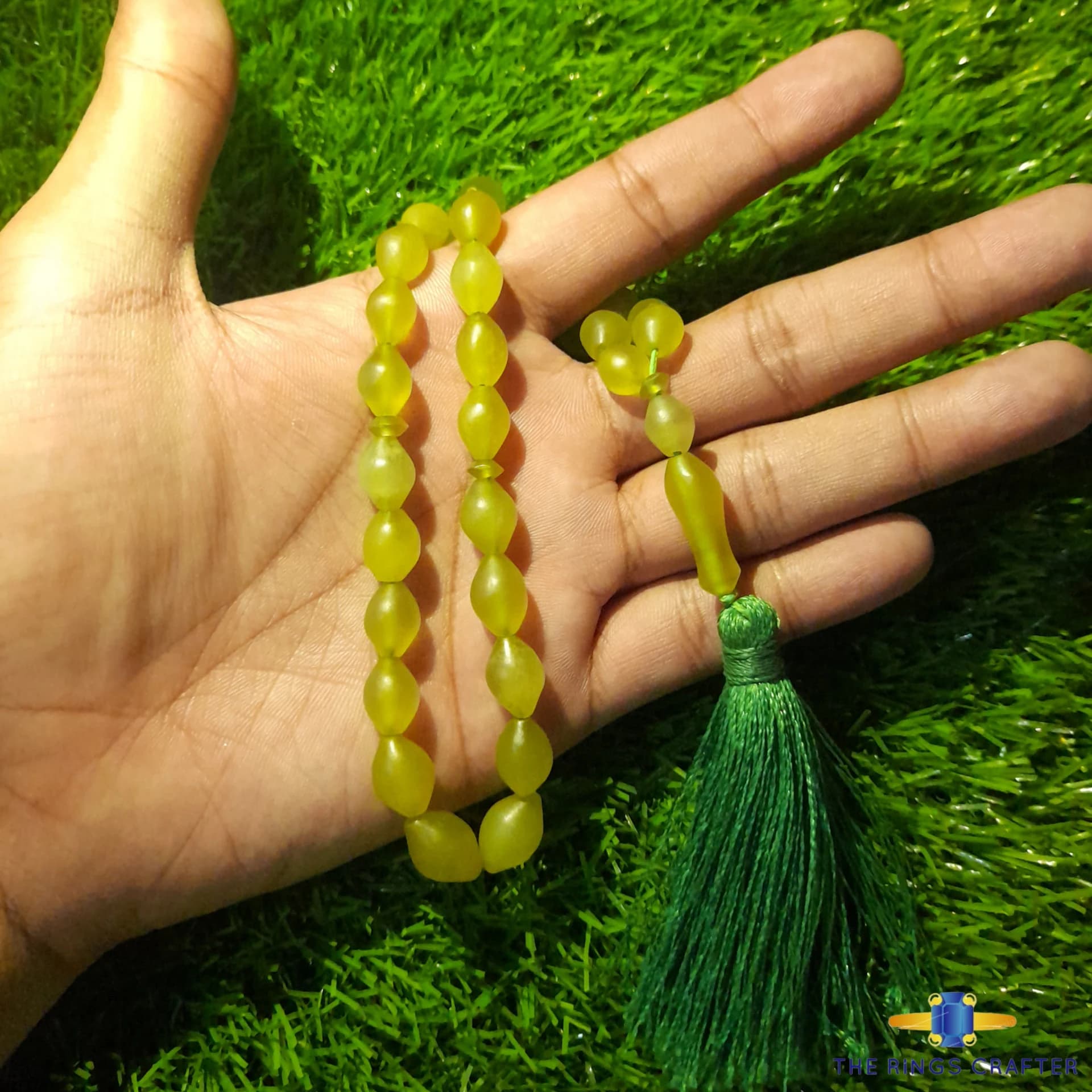Natural Shah Maqsood Bayzahar Green Jade Stone Islamic Prayer 33 beads Misbaha Tasbeh Vintage Muslim Rosary Beads Islamic Tasbeeh for Gift