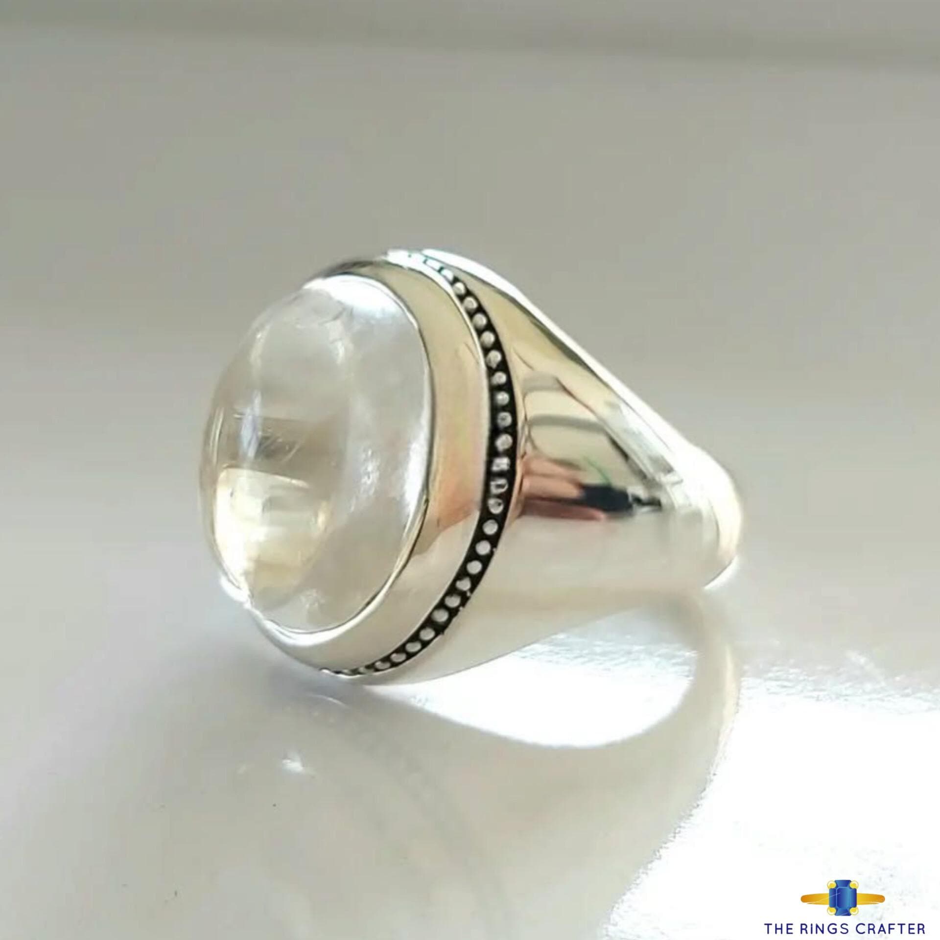 Natural Dur e Najaf Stone Ring Dur al Najaf Gemstone 925 Sterling Silver Ring Handmade Crystal Quartz Ring Quartz Stone Silver Ring for Men - image 3