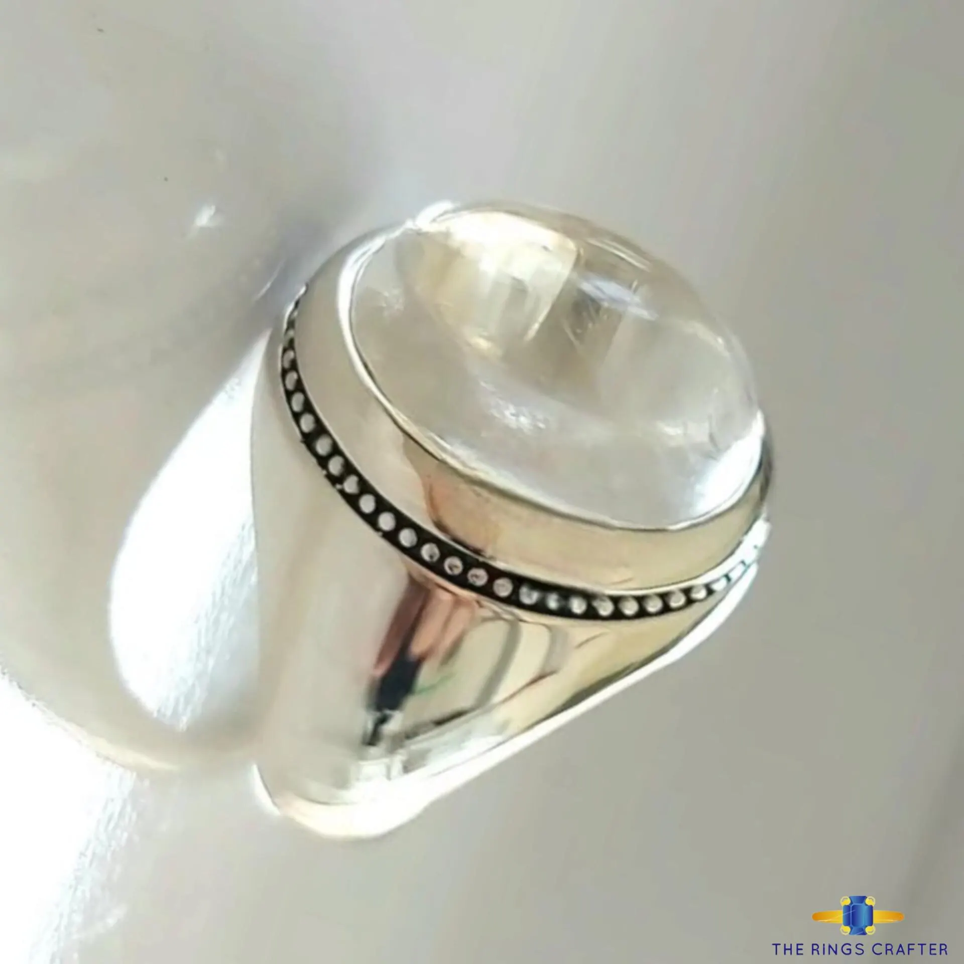 Natural Dur e Najaf Stone Ring Dur al Najaf Gemstone 925 Sterling Silver Ring Handmade Crystal Quartz Ring Quartz Stone Silver Ring for Men - image 4