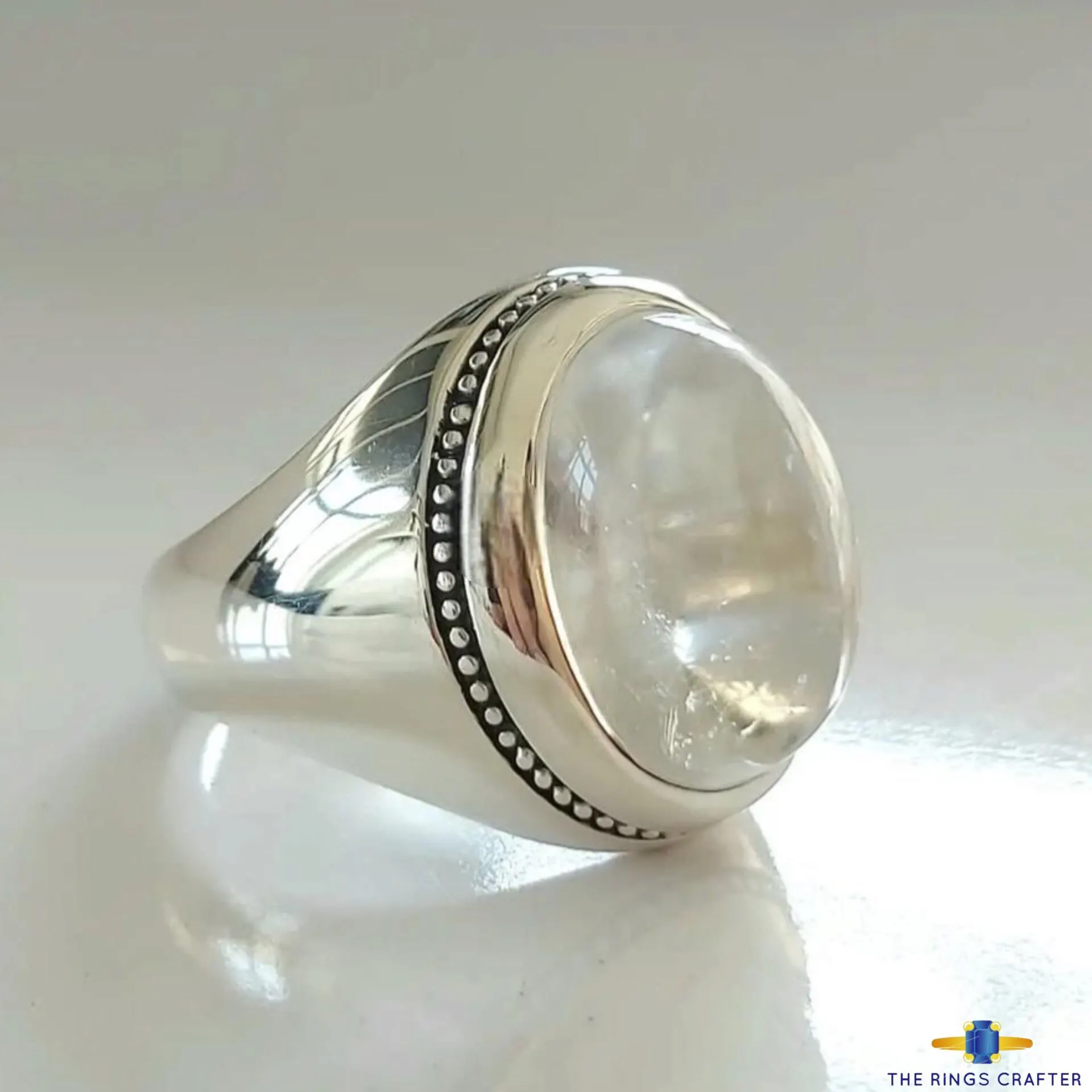 Natural Dur e Najaf Stone Ring Dur al Najaf Gemstone 925 Sterling Silver Ring Handmade Crystal Quartz Ring Quartz Stone Silver Ring for Men
