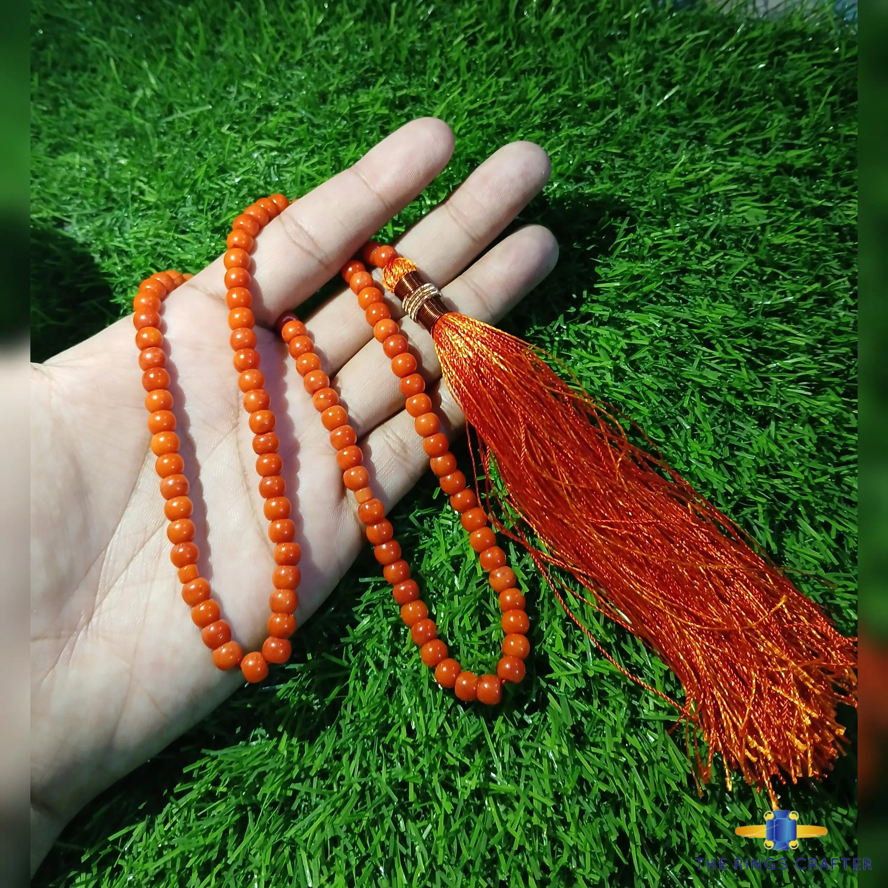 Natural Certified Marjan Tasbih Red Coral Stone Islamic Prayer 100 beads Misbaha Tasbeh Vintage Muslim Rosary Beads Islamic Tasbeeh for Gift