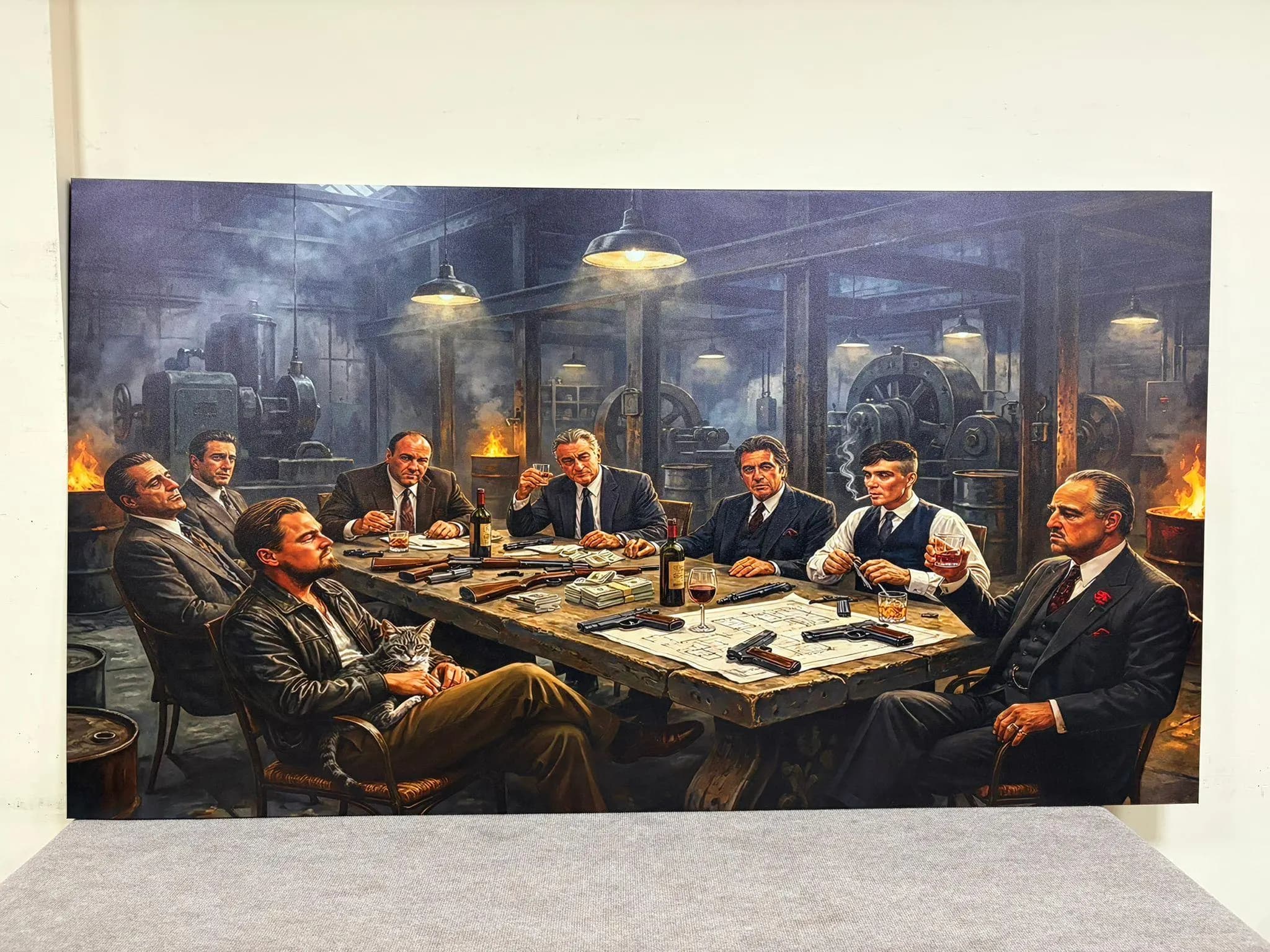Mafia Gangster Wall Art Canvas Print Featuring Iconic Mob Movie Characters for Man Cave Office Lounge Bar Decor Poster - image 3