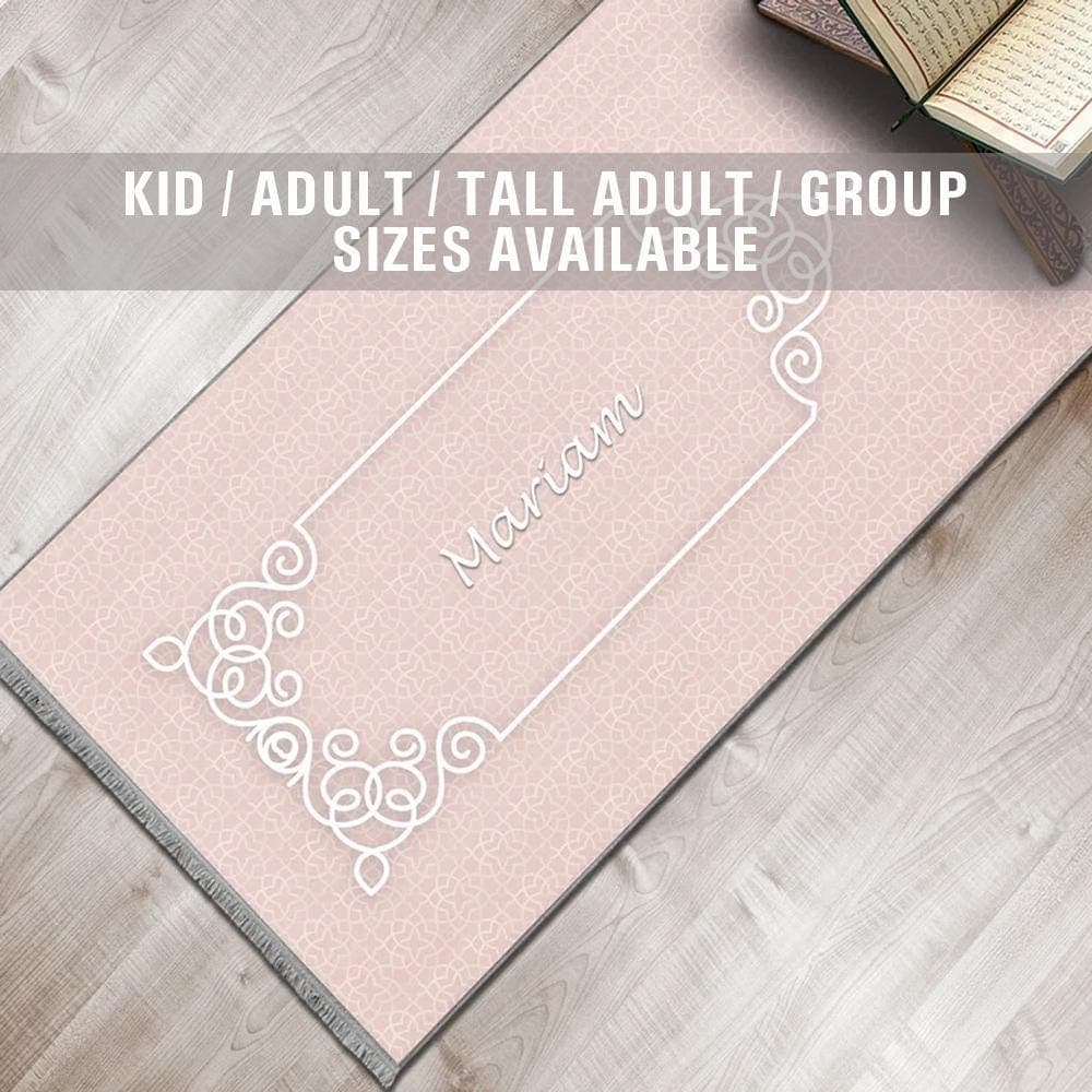 Personalized Foam Padded Prayer Mat, Muslim Prayer Rug, Janamaz, Islamic Gift, Anti-Slip Mat, Large XL Small Musallah, Designer Sejadah 407