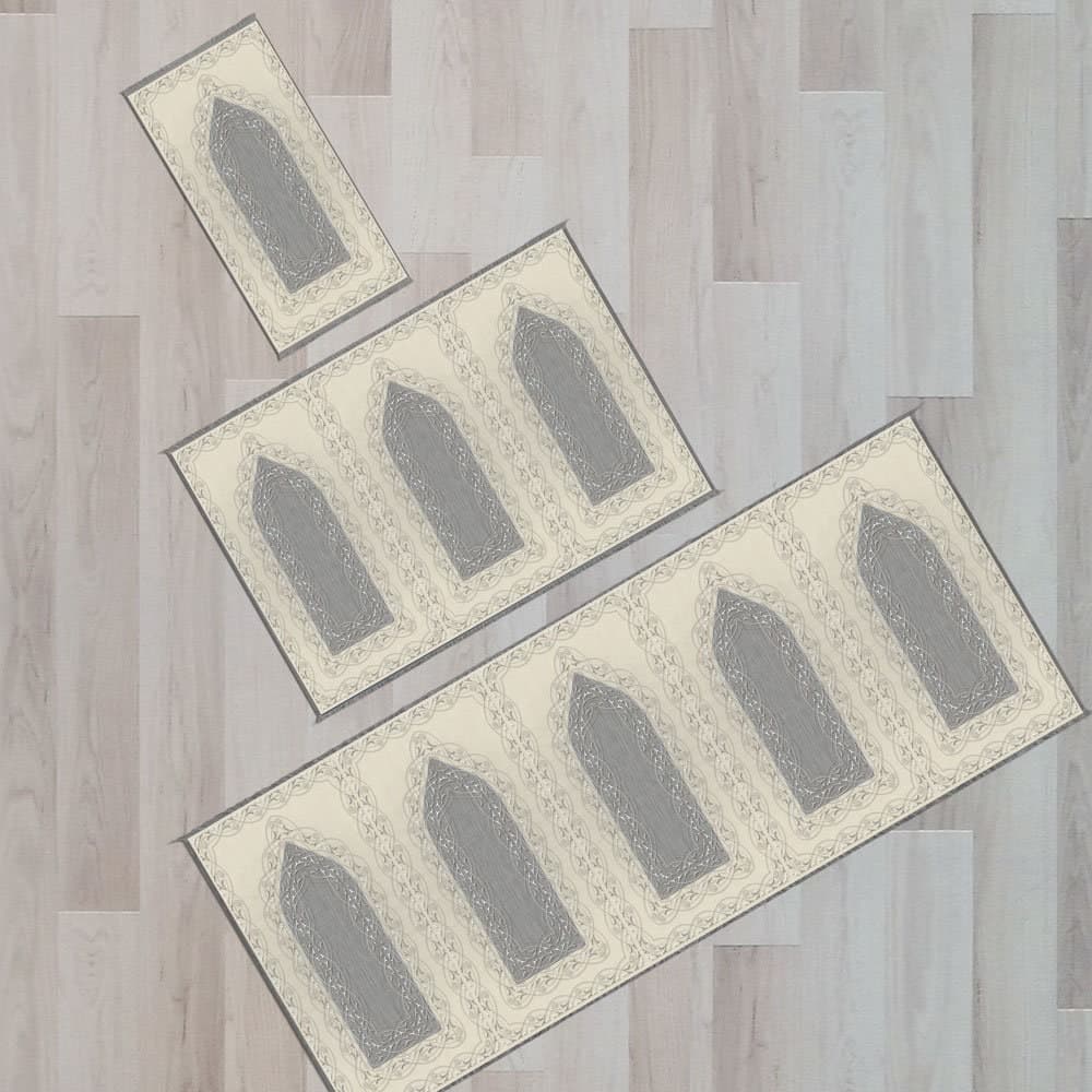 Group Family Prayer Mat Personalized, Foam Padded Muslim Rug, Mother Father Daughter Son Set Islamic Gift Large Janamaz Designer Sejadah 610 - image 4