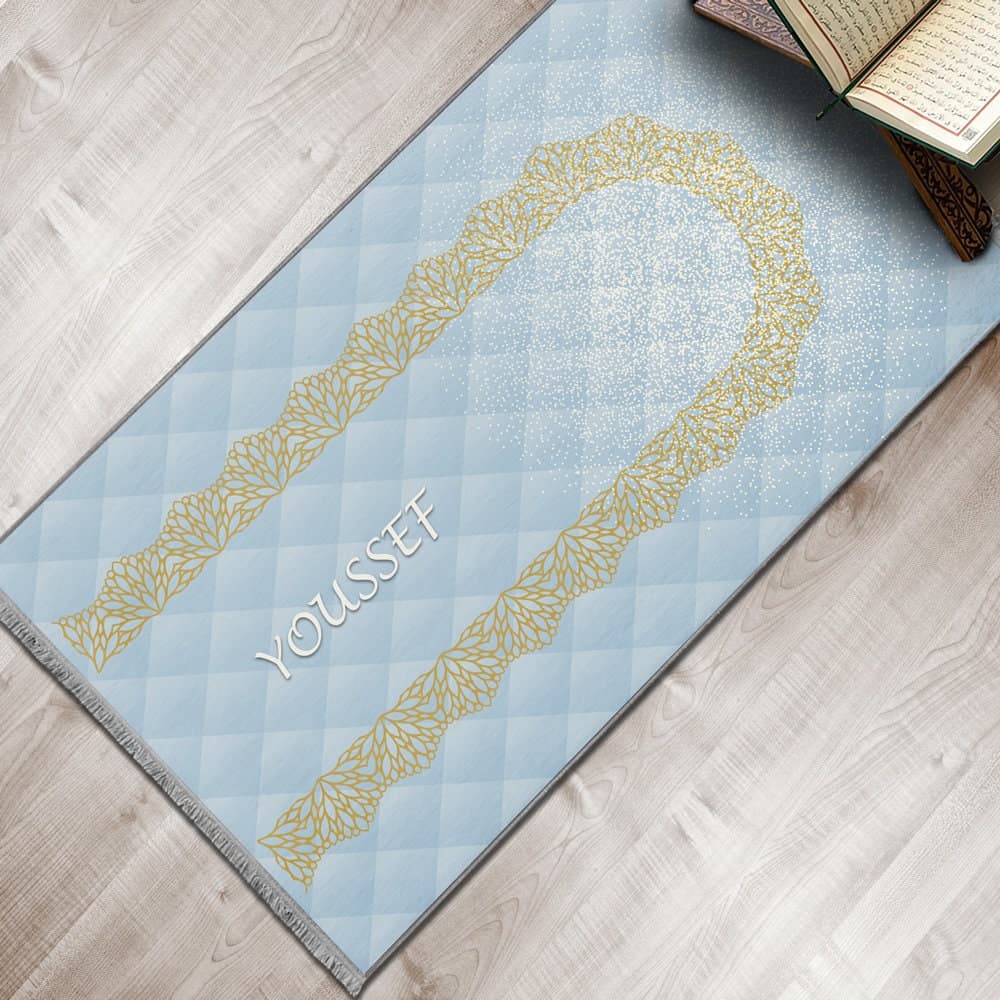 Personalized Foam Padded Prayer Mat, Muslim Prayer Rug, Janamaz, Islamic Gift, Anti-Slip Mat, Large XL Small Musallah, Designer Sejadah 603 - image 5