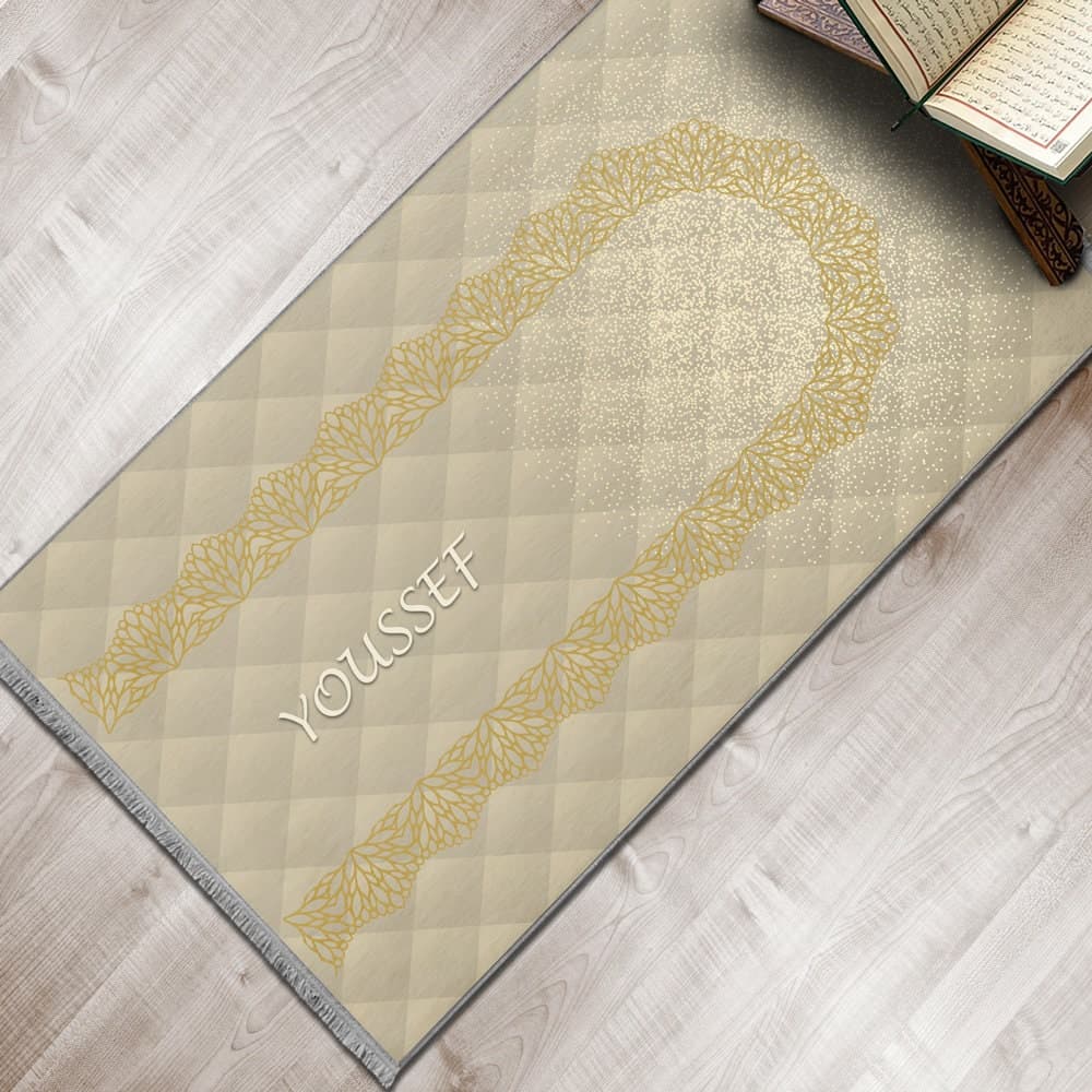 Personalized Foam Padded Prayer Mat, Muslim Prayer Rug, Janamaz, Islamic Gift, Anti-Slip Mat, Large XL Small Musallah, Designer Sejadah 603 - image 4