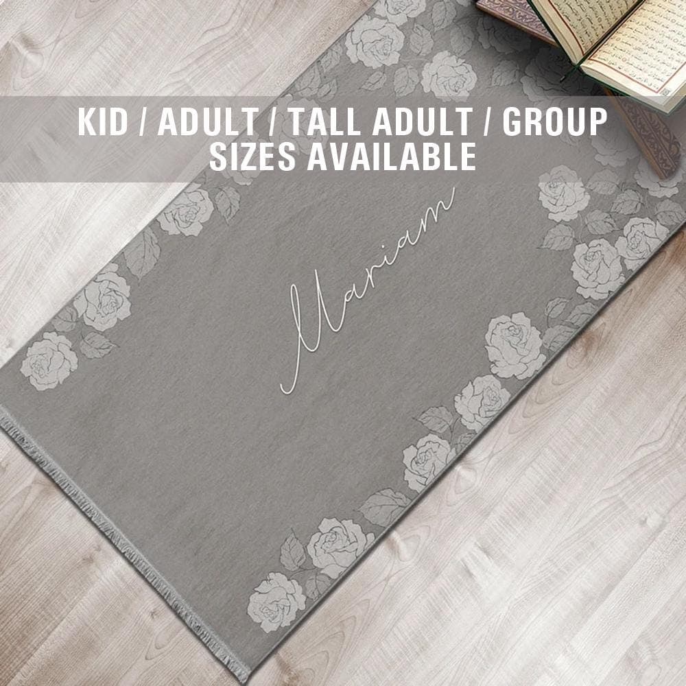 Personalized Foam Padded Prayer Mat, Muslim Prayer Rug, Janamaz, Islamic Gift, Anti-Slip Mat, Large XL Small Musallah, Designer Sejadah 412