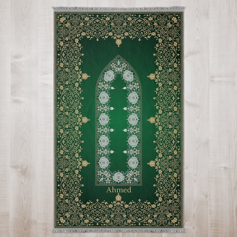 Personalized Foam Padded Prayer Mat, Muslim Prayer Rug, Janamaz, Islamic Gift, Anti-Slip Mat, Large XL Small Musallah, Designer Sejadah 612 - image 4