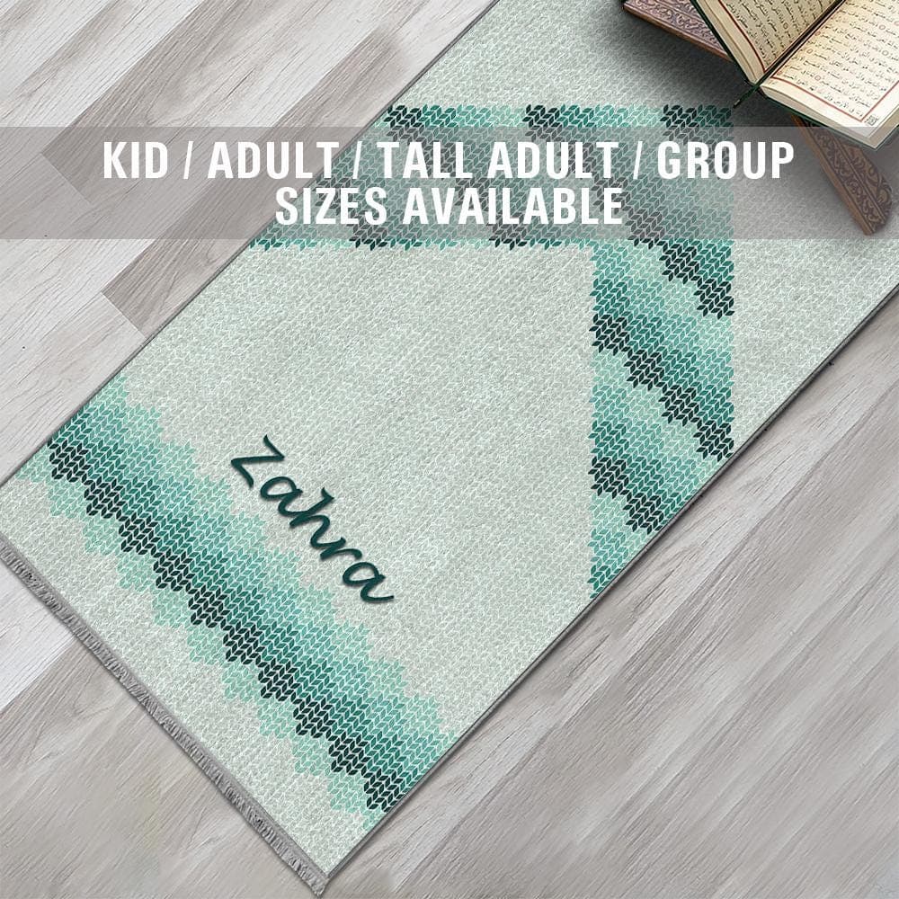 Personalized Foam Padded Prayer Mat, Muslim Prayer Rug, Janamaz, Islamic Gift, Anti-Slip Mat, Large XL Small Musallah, Designer Sejadah 607