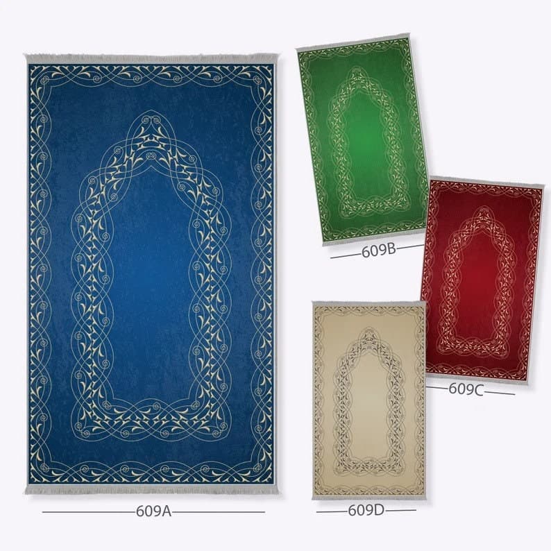 Group Family Prayer Mat Personalized, Foam Padded Muslim Rug, Islamic Gift, Large Janamaz, Designer Sejadah 609 - image 4