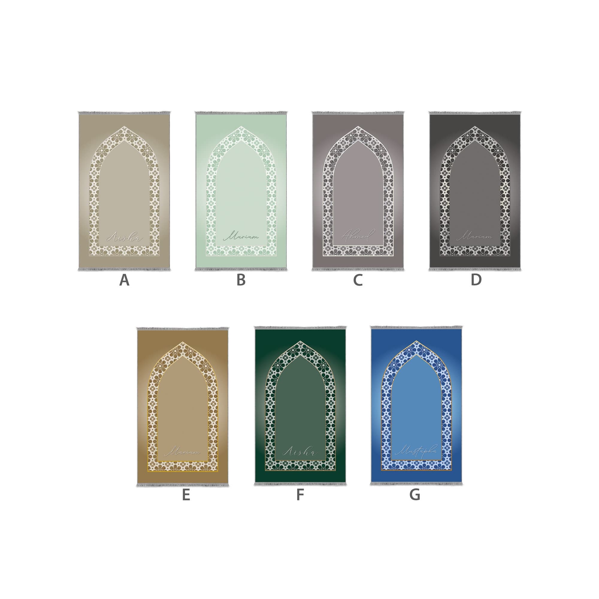 Personalized Foam Padded Prayer Mat, Muslim Prayer Rug, Janamaz, Islamic Gift, Anti-Slip Mat, Large XL Musallah, Designer Sejadah 809 - image 3