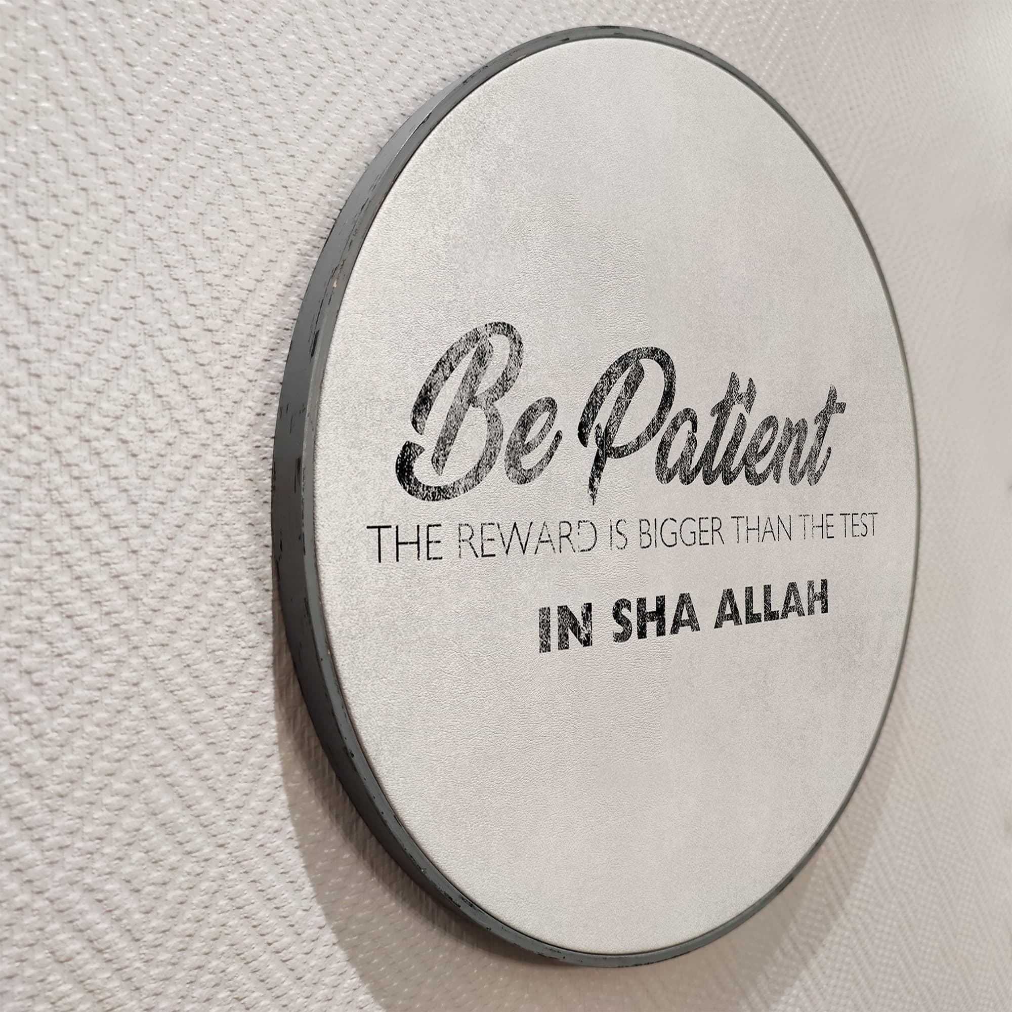 Islamic Quote Wall Art,  Be Patient Reward Bigger, Quran Islamic Quote Home Wall Decor Painted Wood, Eid, Designer Sejadah IQ0003 - image 5
