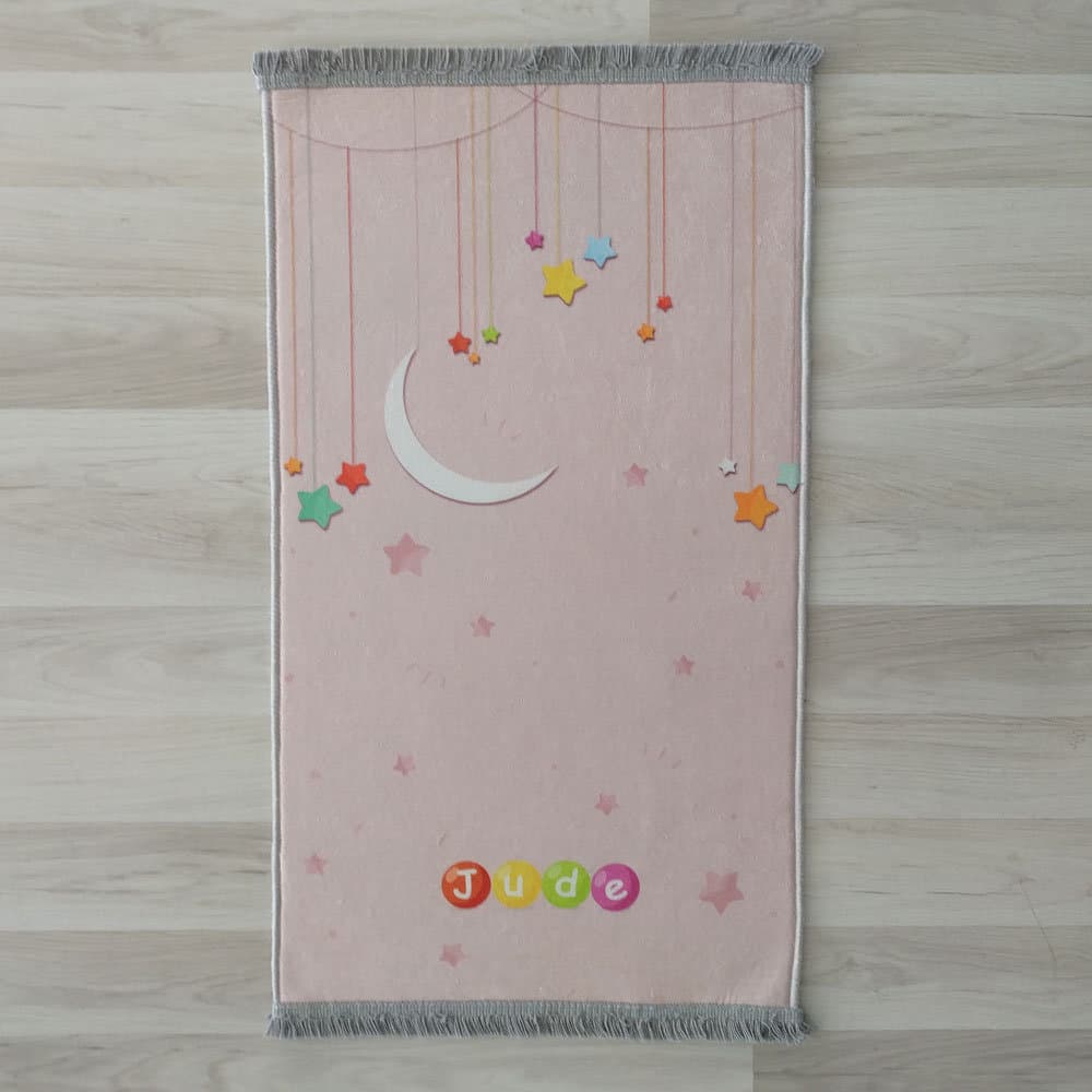 Kids Personalized Prayer Mat, Child Muslim Prayer Rug, Janamaz, Islamic Gift, Anti-Slip Mat, Musallah Designer Sejadah 409410411416 - image 5