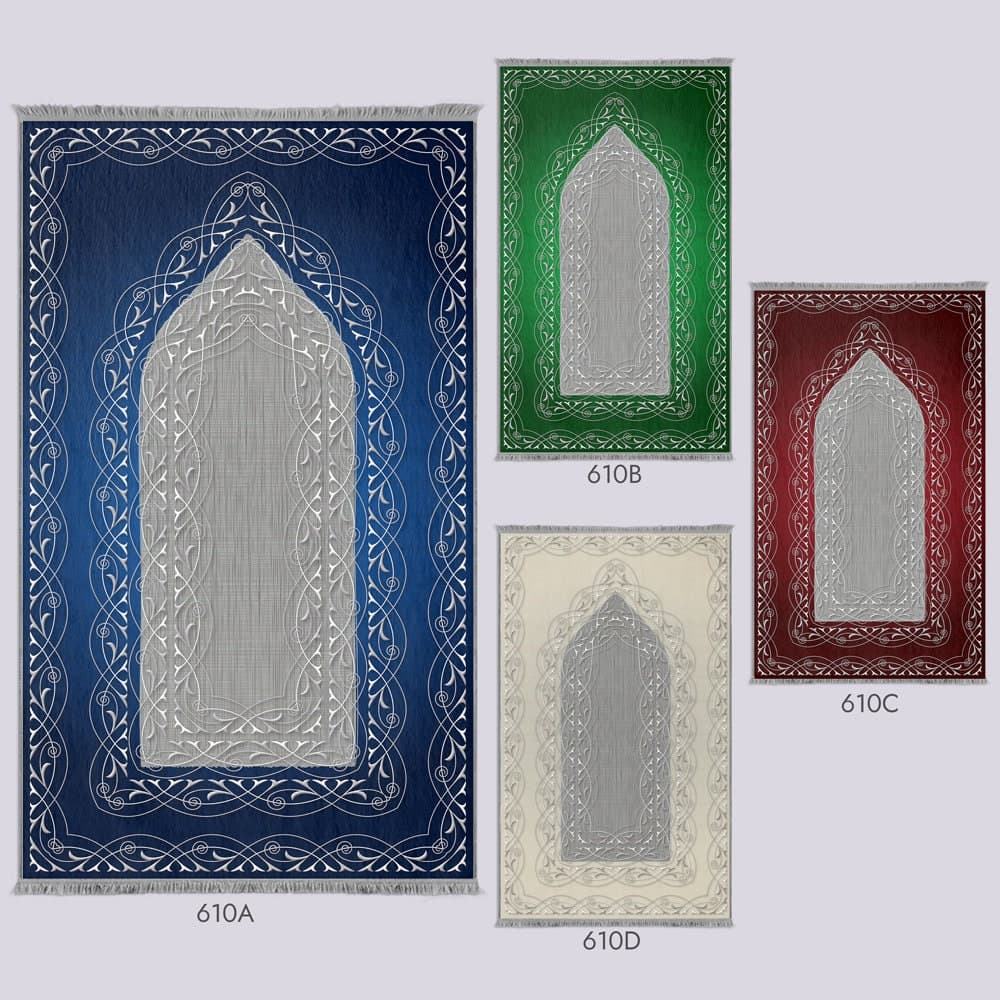Group Family Prayer Mat Personalized, Foam Padded Muslim Rug, Mother Father Daughter Son Set Islamic Gift Large Janamaz Designer Sejadah 610 - image 3