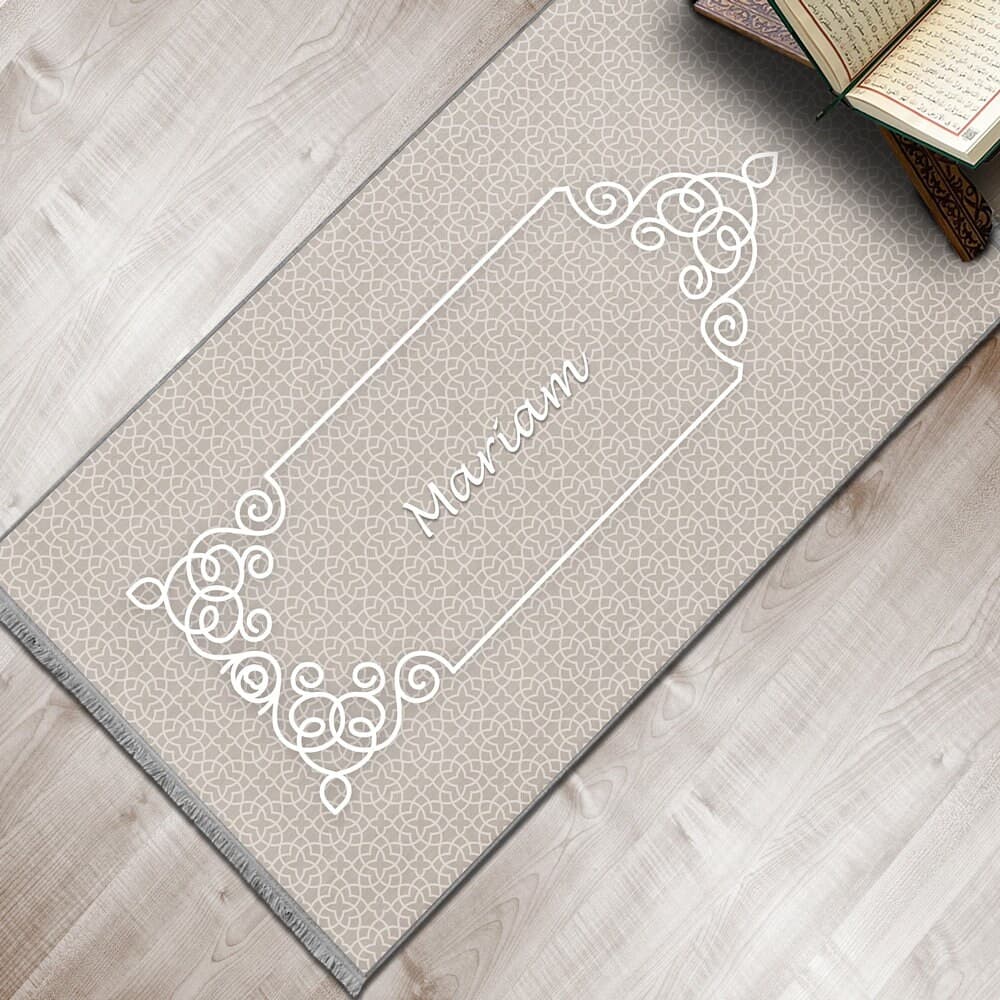 Personalized Foam Padded Prayer Mat, Muslim Prayer Rug, Janamaz, Islamic Gift, Anti-Slip Mat, Large XL Small Musallah, Designer Sejadah 407 - image 3