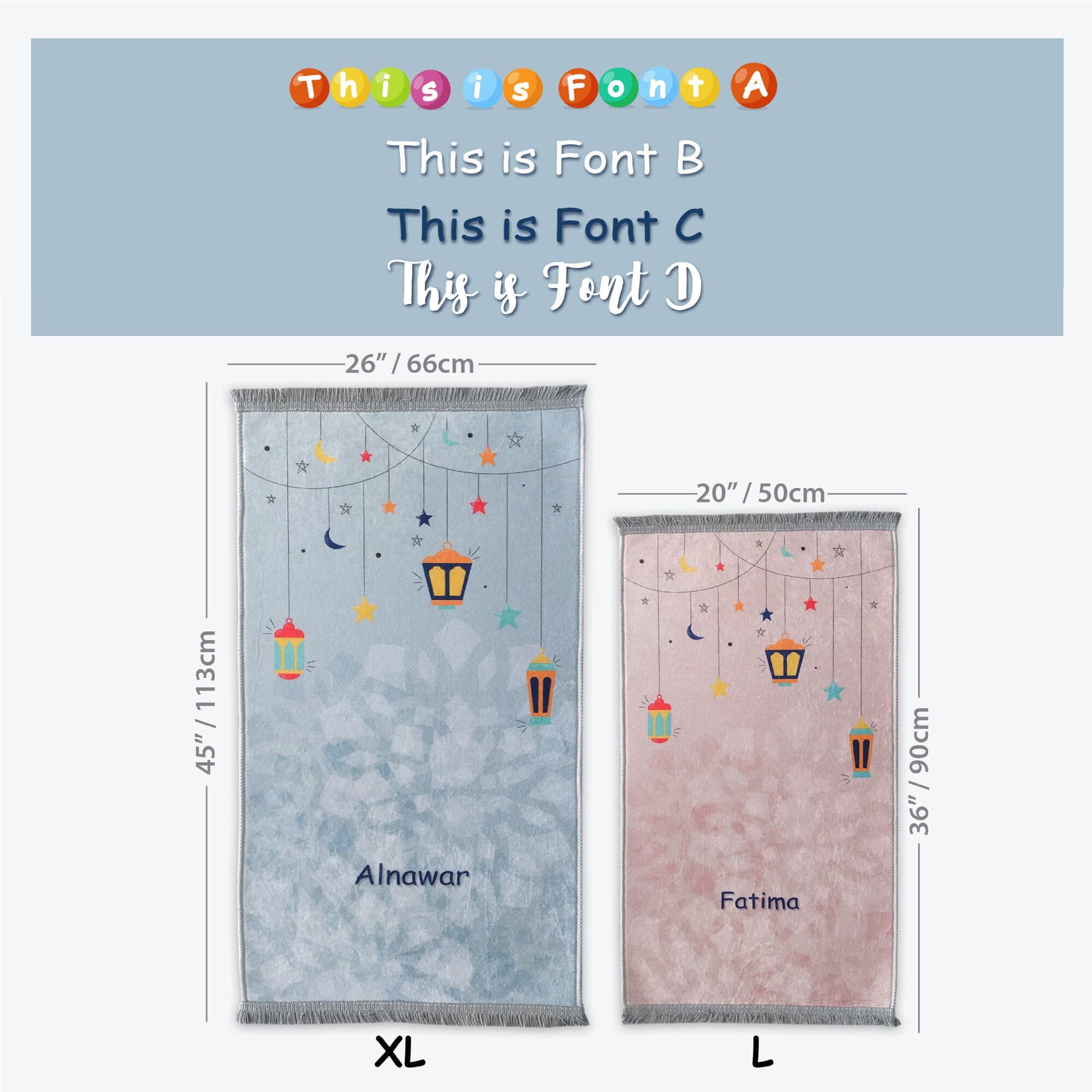 Kids Personalized Prayer Mat, Child Muslim Prayer Rug, Janamaz, Islamic Gift, Anti-Slip Mat, Musallah Designer Sejadah 409410411416 - image 4