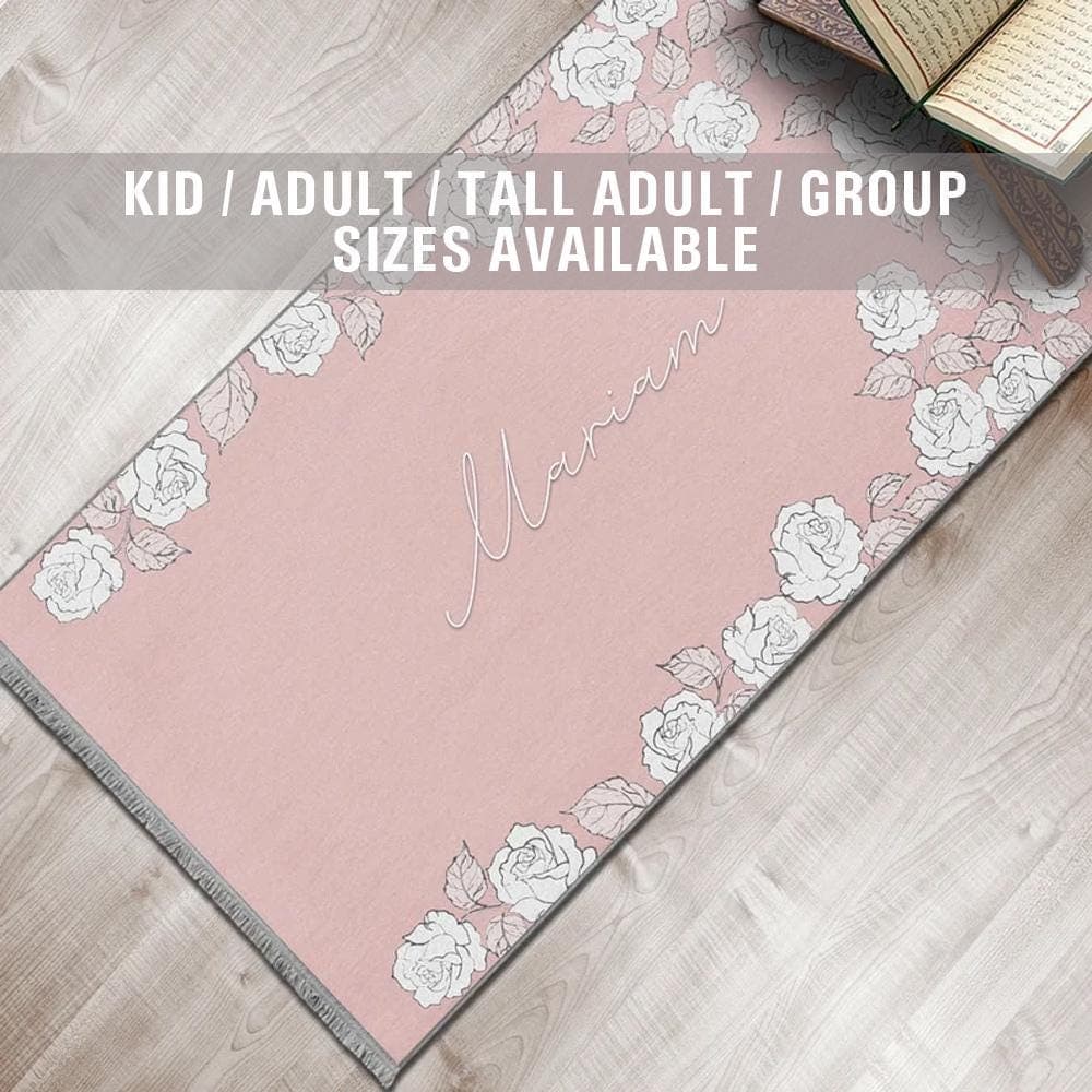 Personalized Foam Padded Prayer Mat, Muslim Prayer Rug, Janamaz, Islamic Gift, Anti-Slip Mat, Large XL Small Musallah, Designer Sejadah 412