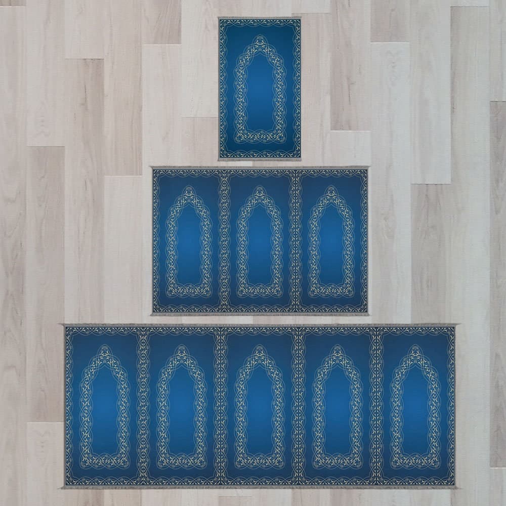 Group Family Prayer Mat Personalized, Foam Padded Muslim Rug, Islamic Gift, Large Janamaz, Designer Sejadah 609 - image 5