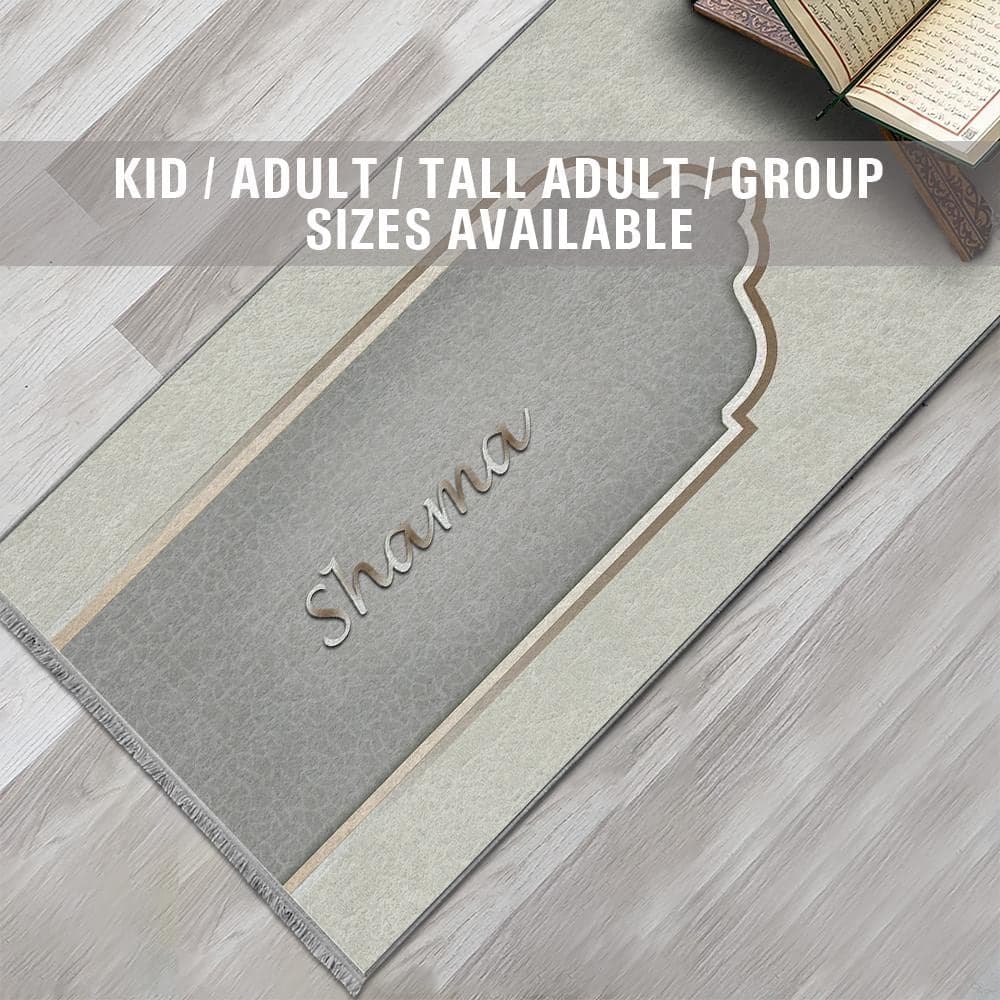 Personalized Foam Padded Prayer Mat, Muslim Prayer Rug, Janamaz, Islamic Gift, Anti-Slip Mat, Large XL Small Musallah, Designer Sejadah 403