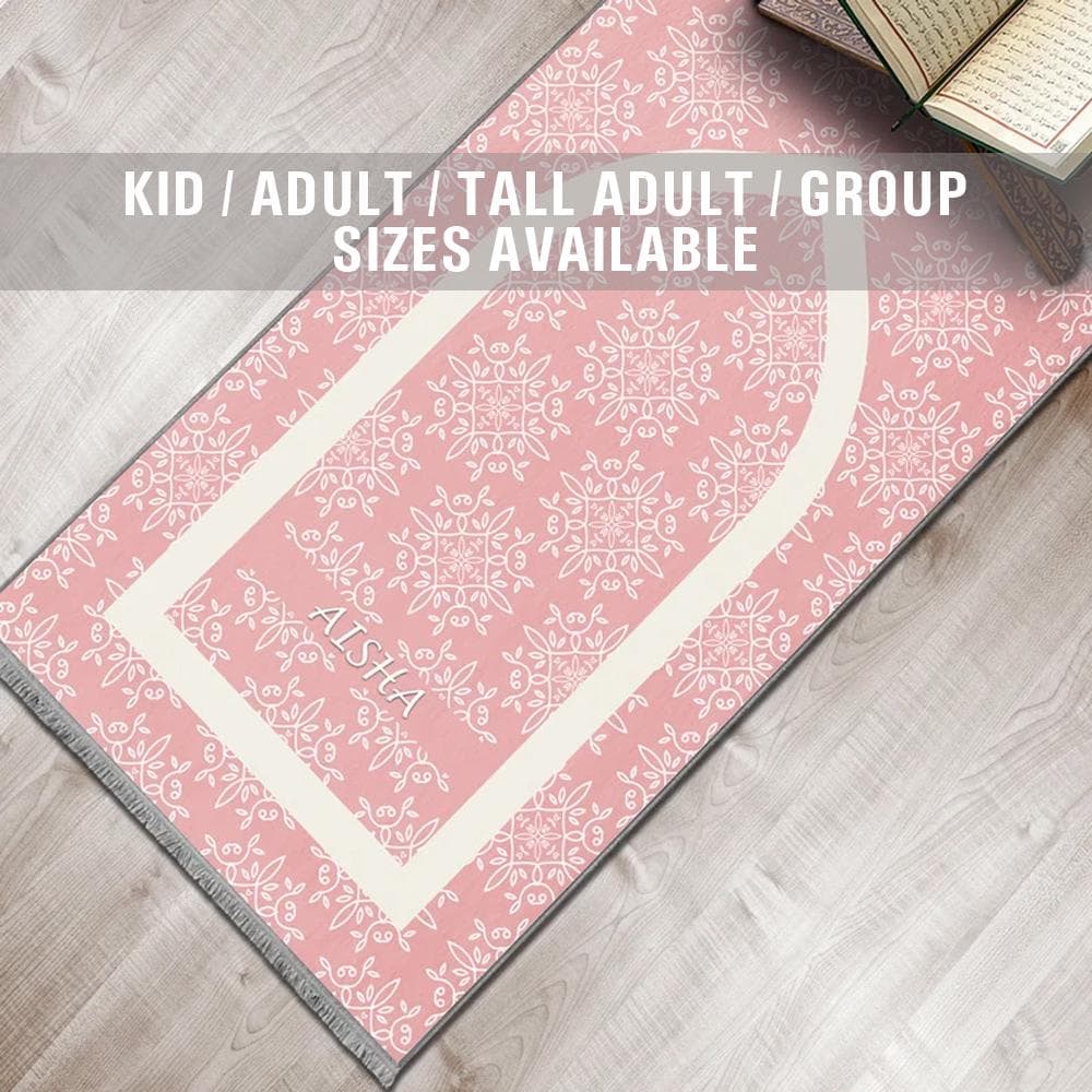 Personalized Foam Padded Prayer Mat, Muslim Prayer Rug, Janamaz, Islamic Gift, Anti-Slip Mat, Large XL Small Musallah, Designer Sejadah 608
