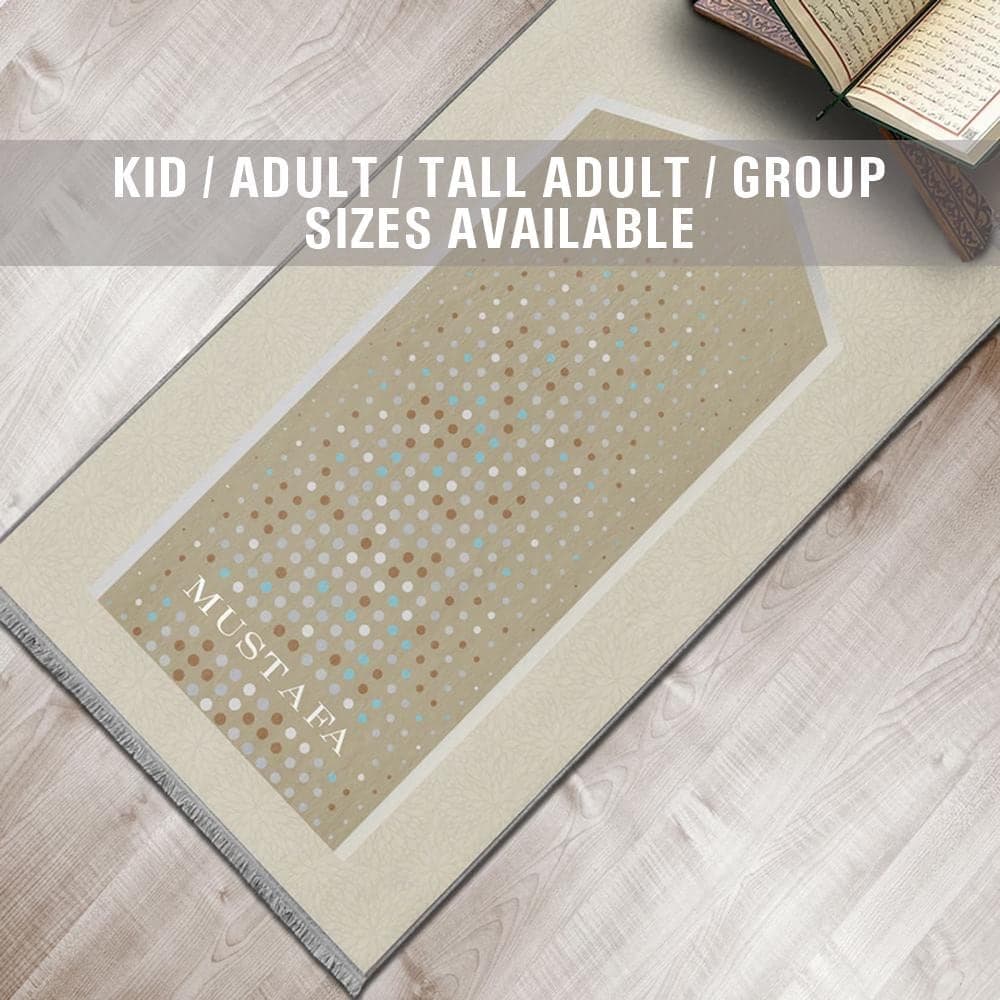 Personalized Foam Padded Prayer Mat, Muslim Prayer Rug, Janamaz, Islamic Gift, Anti-Slip Mat, Large XL Small Musallah, Designer Sejadah 601