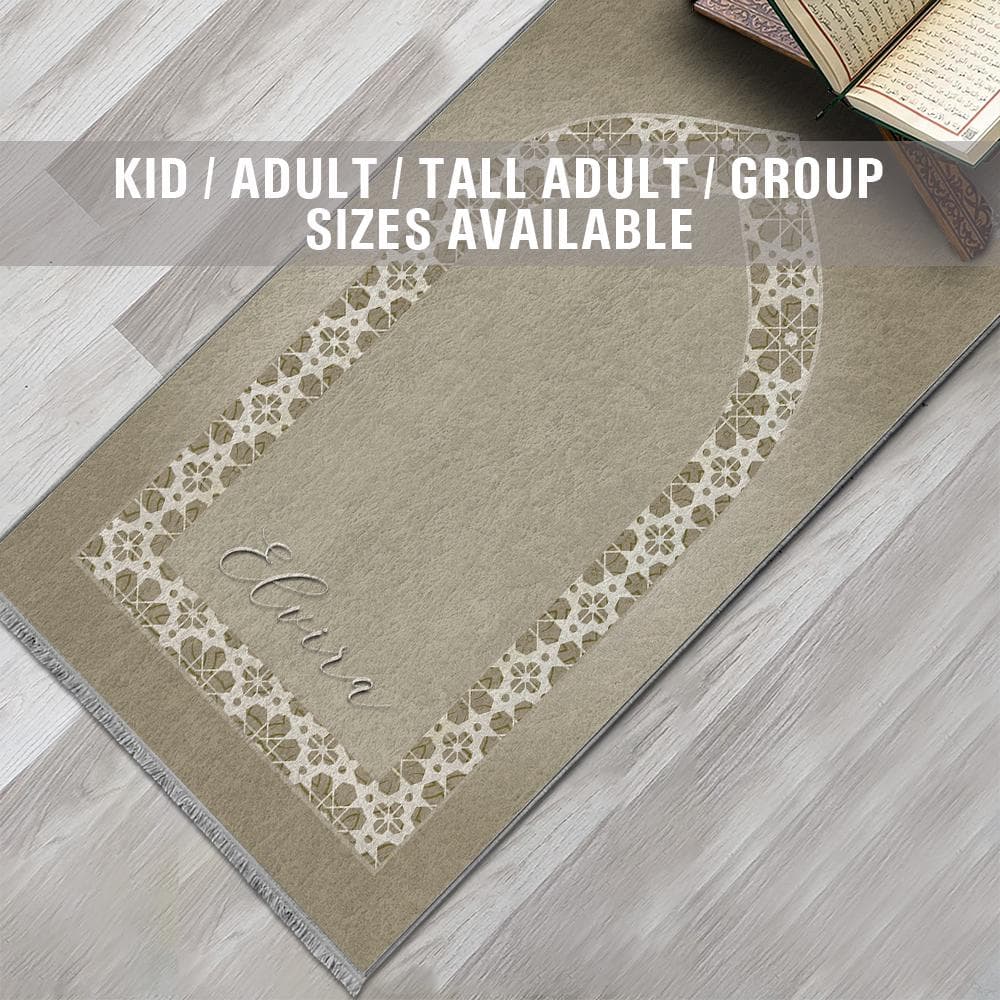 Personalized Foam Padded Prayer Mat, Muslim Prayer Rug, Janamaz, Islamic Gift, Anti-Slip Mat, Large XL Musallah, Designer Sejadah 809