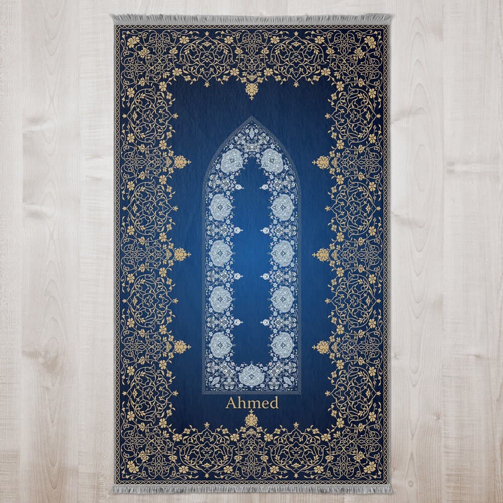 Personalized Foam Padded Prayer Mat, Muslim Prayer Rug, Janamaz, Islamic Gift, Anti-Slip Mat, Large XL Small Musallah, Designer Sejadah 612 - image 5