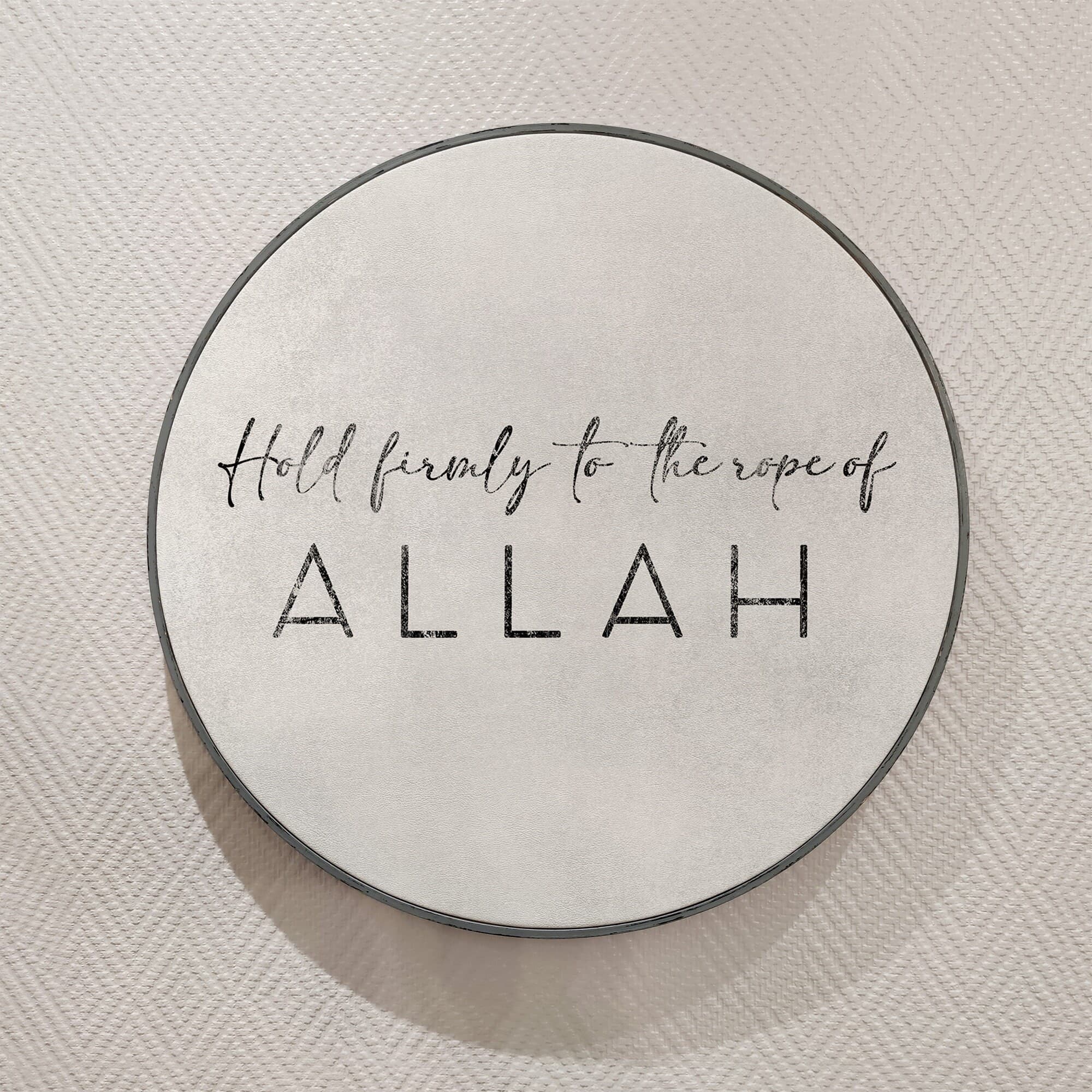 Islamic Quote Wall Art, Hold Firmly Rope of Allah, Quran Islamic Quote Home Wall Decor Painted Wood, Eid, Designer Sejadah IQ0011 - image 3