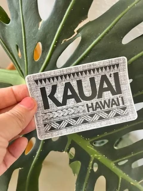Kauai Polynesian Style Sticker, Hawaii Sticker