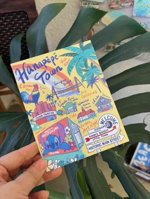 Hanapepe Town Postcard - Kauai, Hawaii