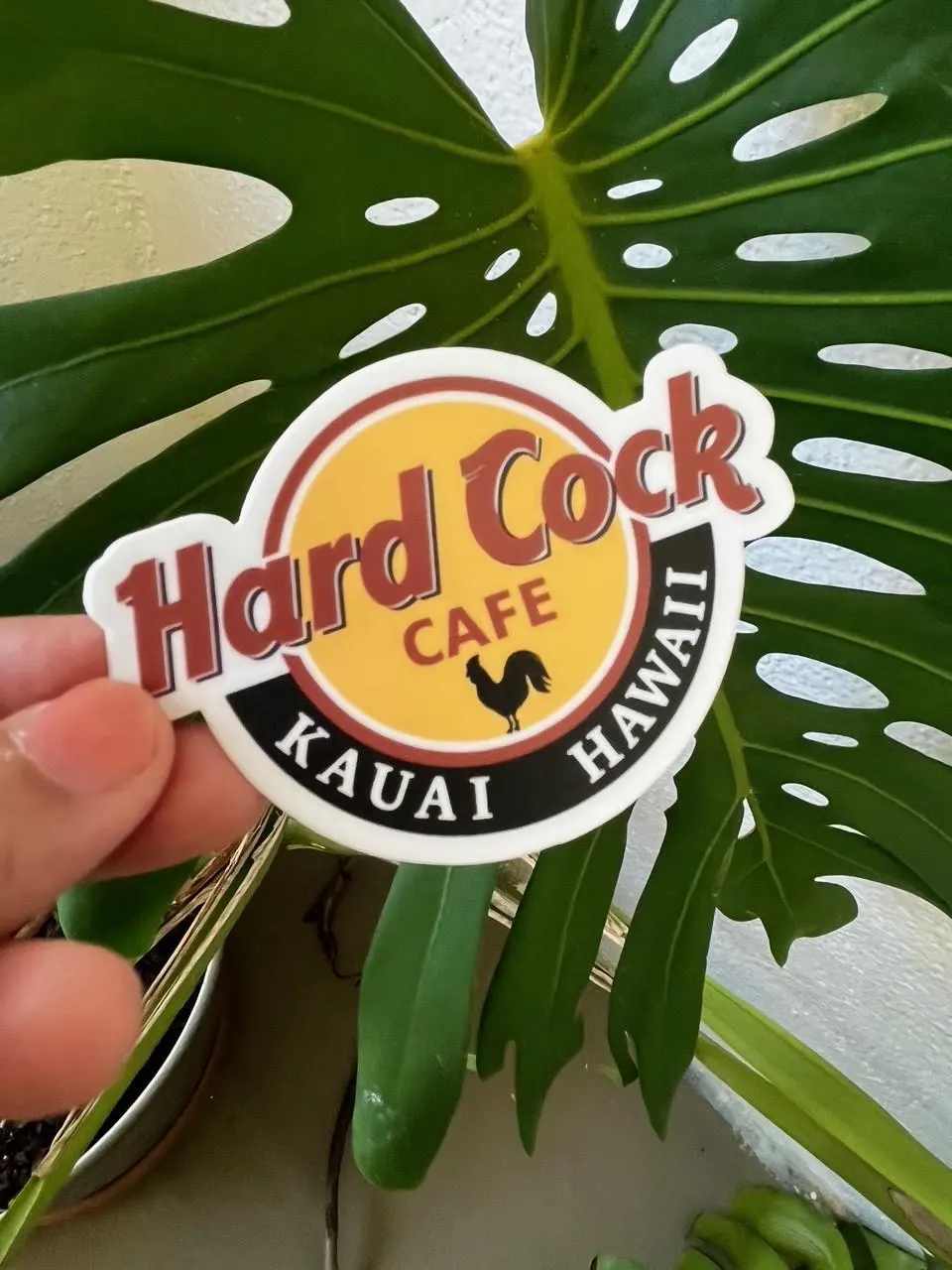 Hard Cock Cafe Kauai Rooster Sticker