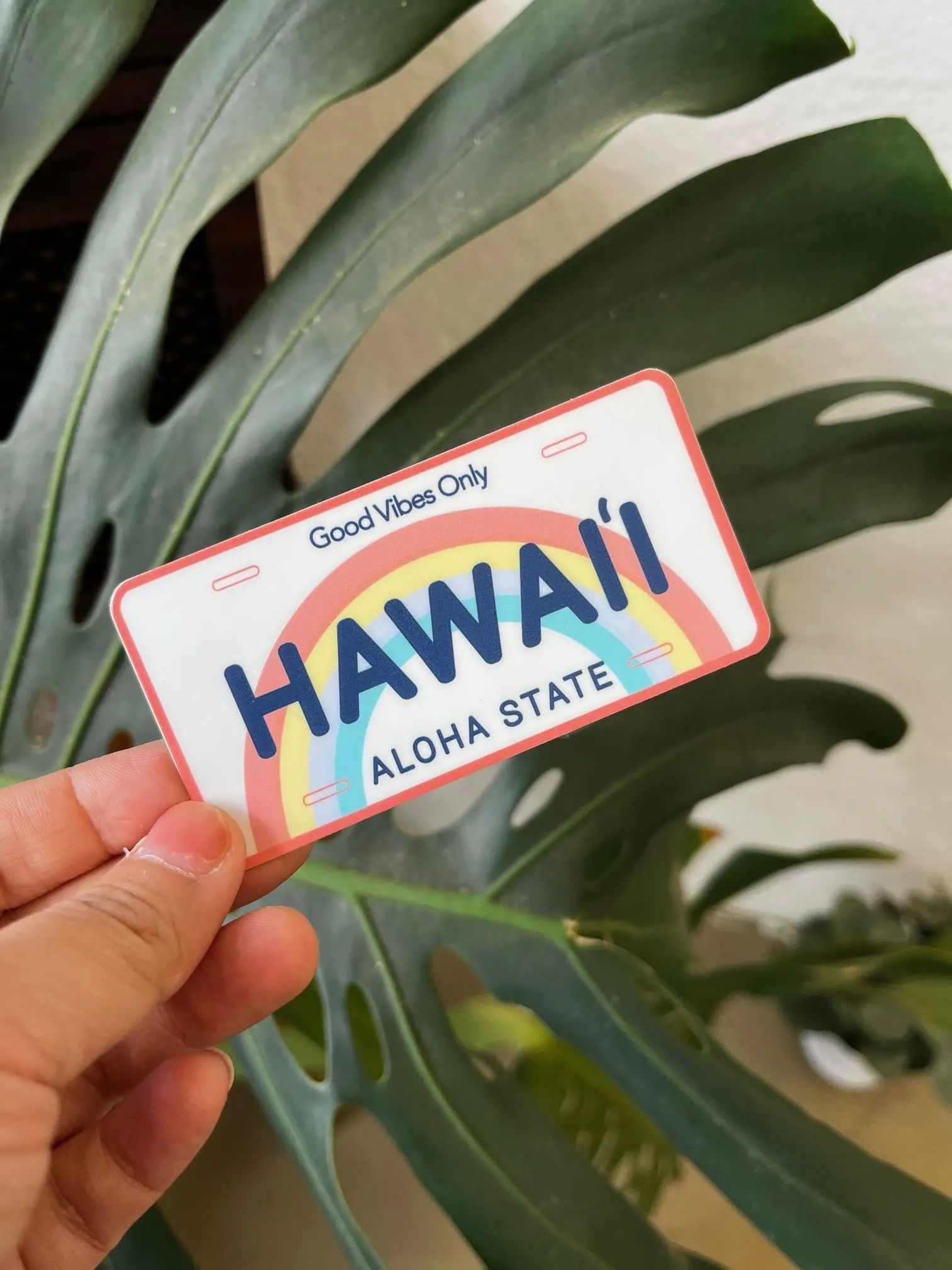 New Hawaii License Plate Sticker