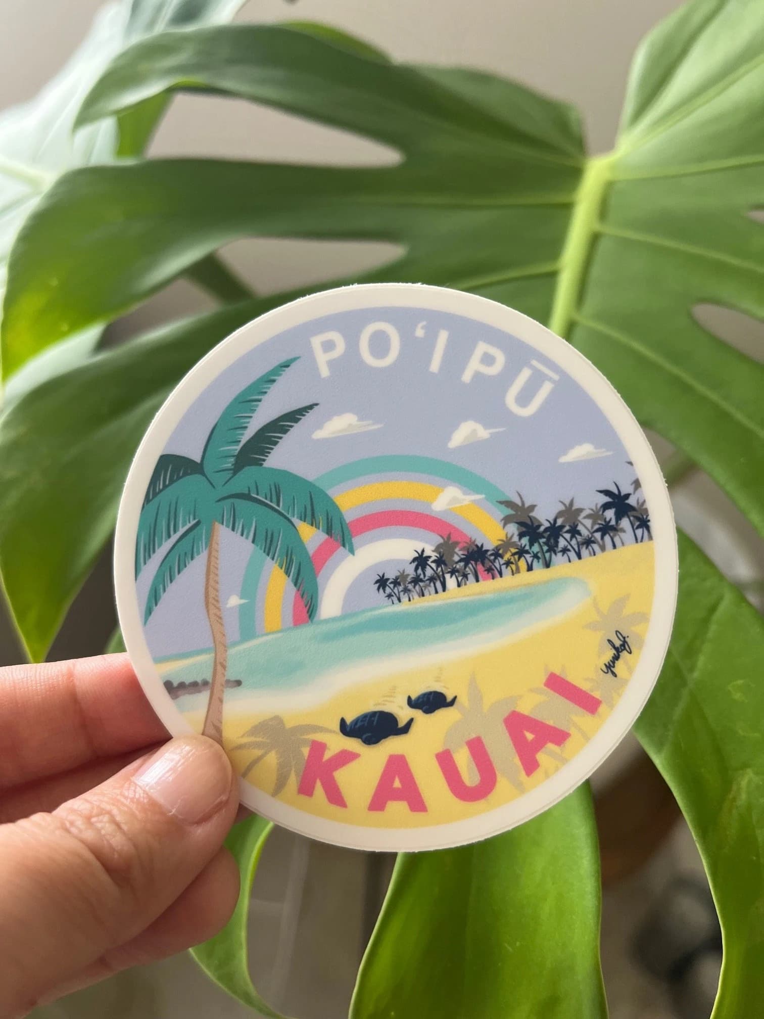 POIPU  BEACH - Kauai Island Sticker