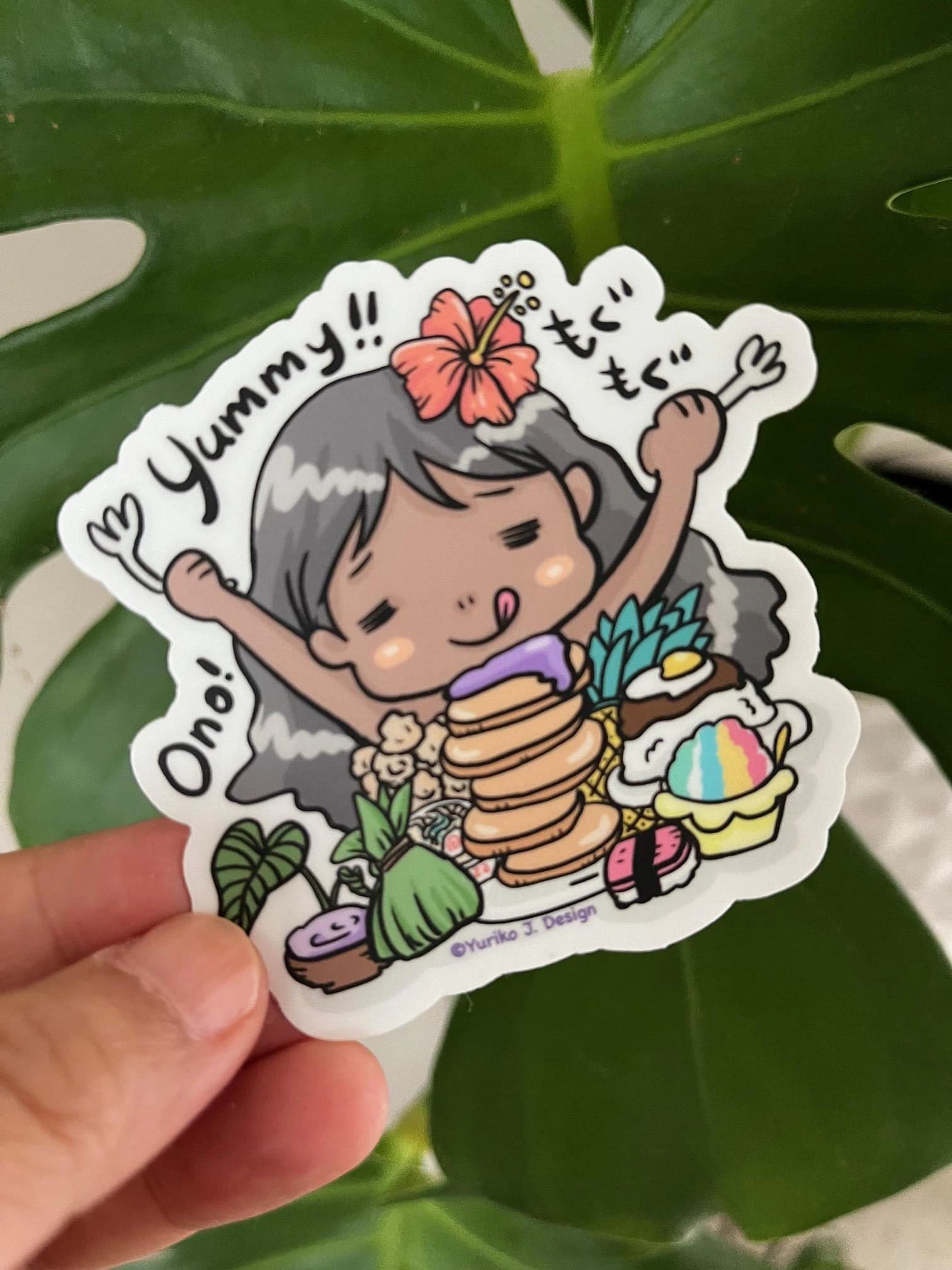 Ono! Yummy! Hawaii Anime Style Cute Sticker