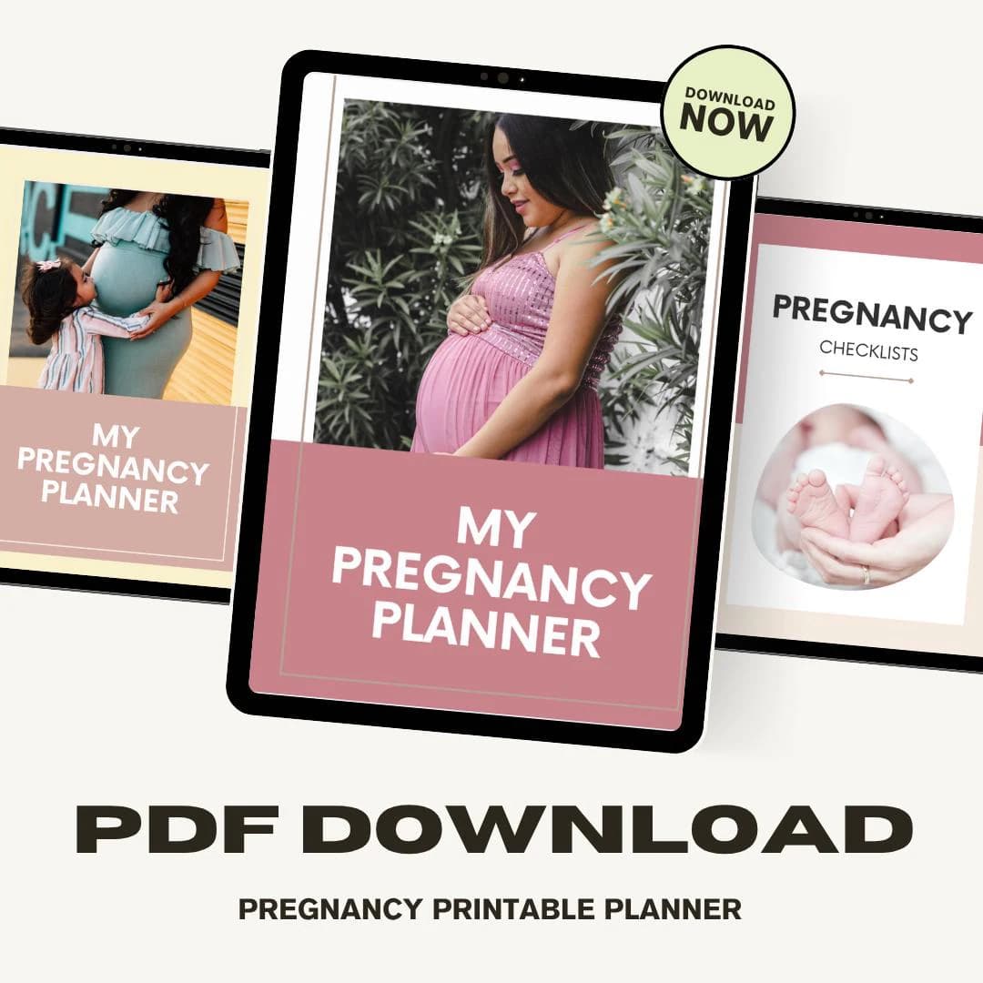 Pregnancy Planner Printable Bundle - Weekly Tracker, Baby Checklist, Journal, Milestone Log | Digital Download PDF