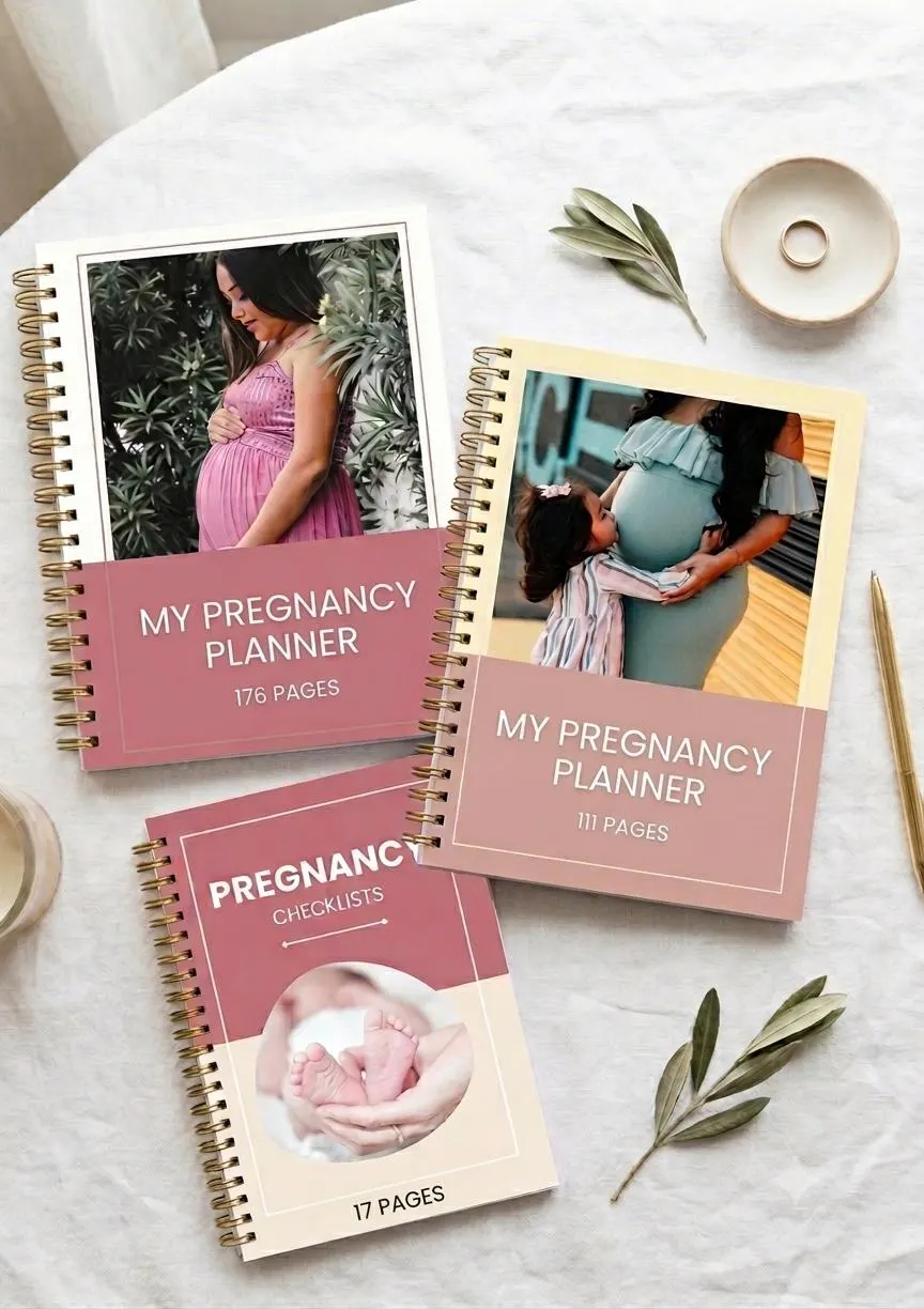 Pregnancy Planner Printable Bundle - Weekly Tracker, Baby Checklist, Journal, Milestone Log | Digital Download PDF - image 4