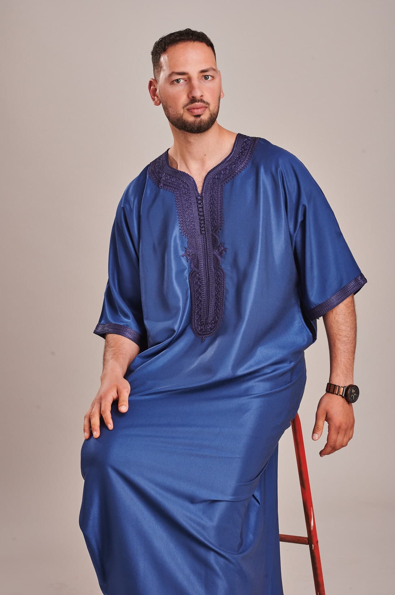 Thobe Djellaba Gandoura Jubbah Jubba Kaftan Kandura Kamees  Men Moroccan Style - image 4