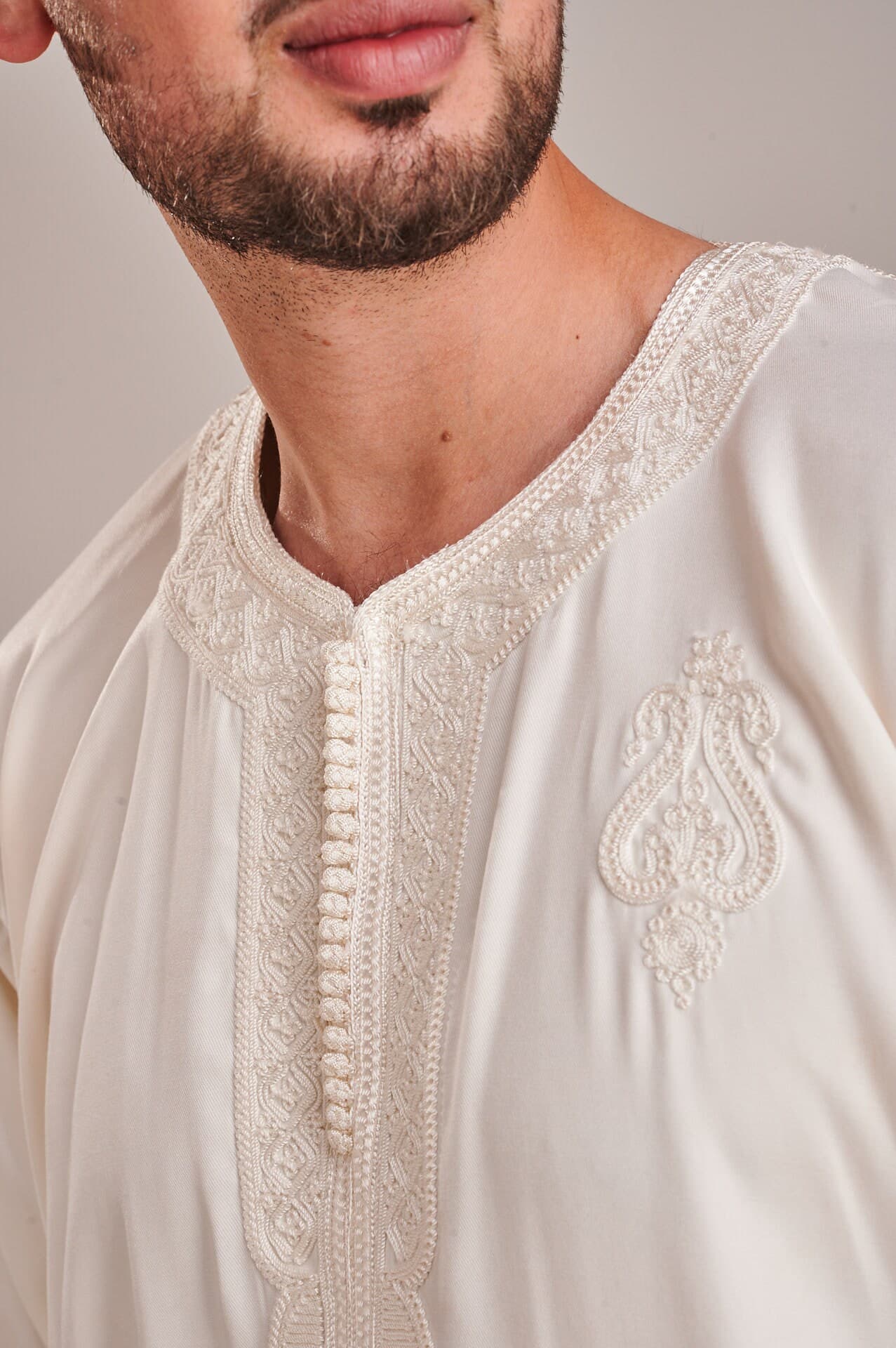 Nikkak Wedding Thobe, Jubbah, Jalaba, Kaftan Kandura, Gandura Kaftan Style - image 3
