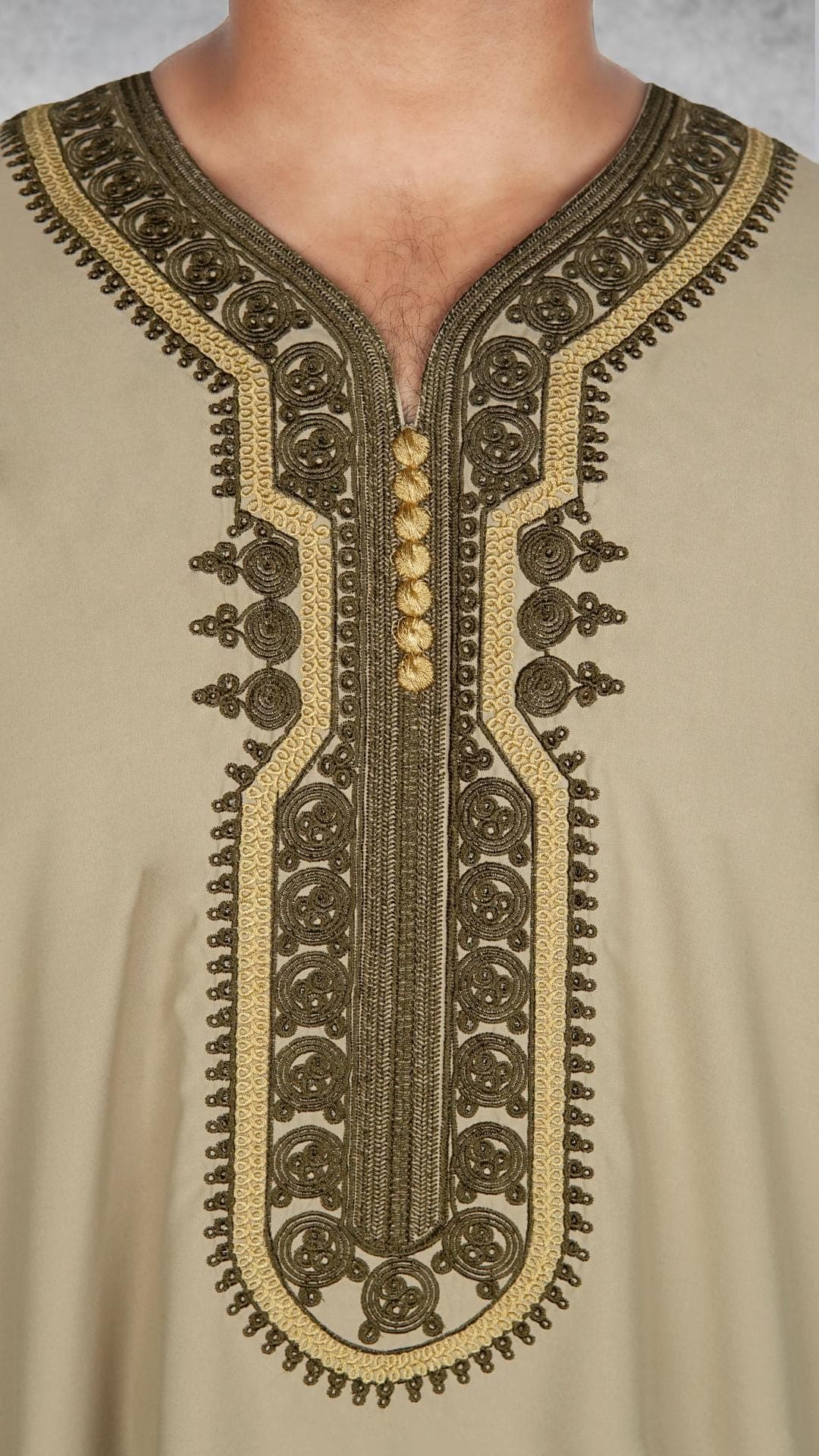Men's Moroccan Thobe Djellaba, Full Sleeves, Kaftan Style - image 4