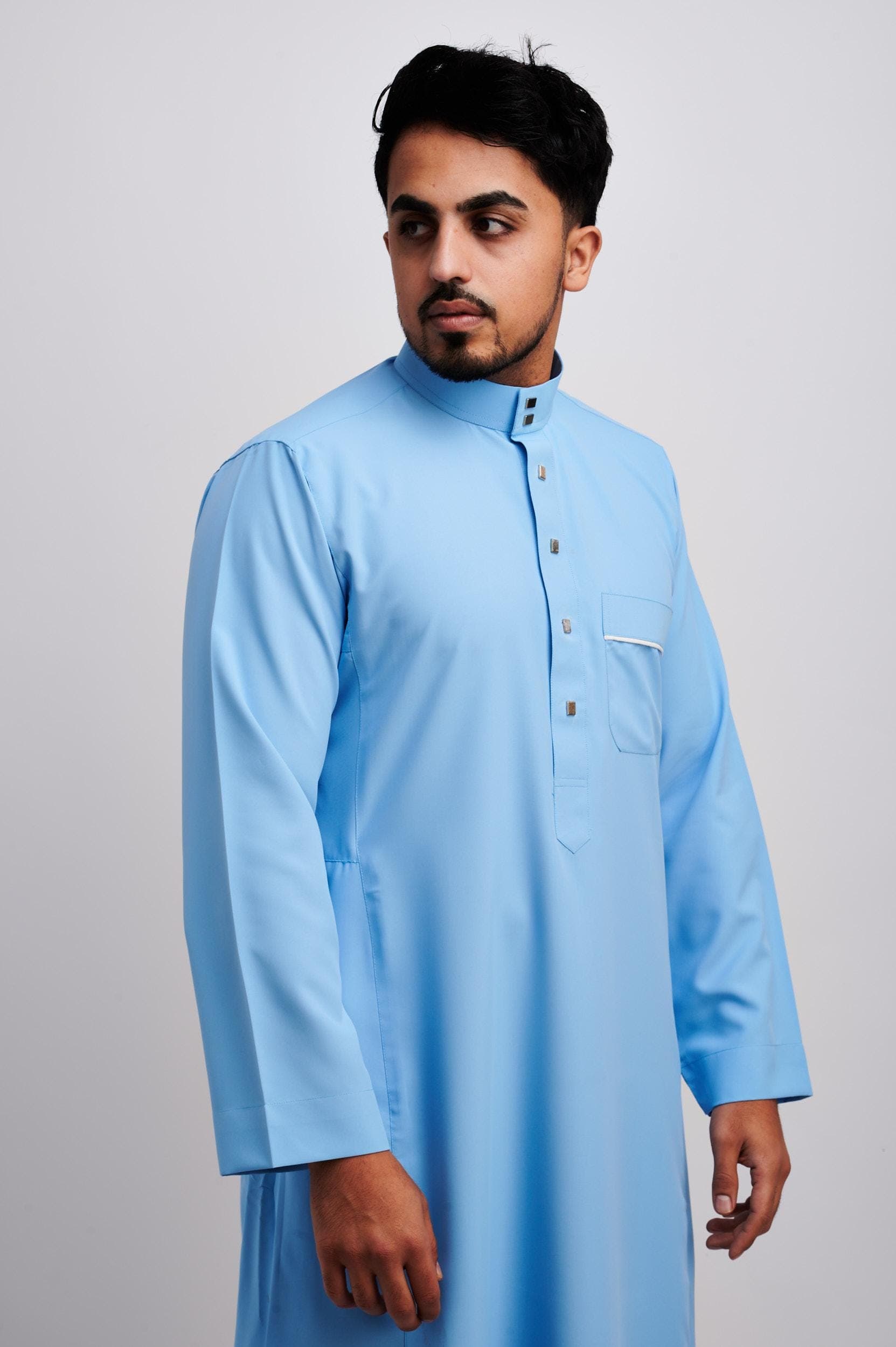 Jubbah Jubba Thobe Thoab Kaftan Kaudura Qamees Men Boys Saudi Style