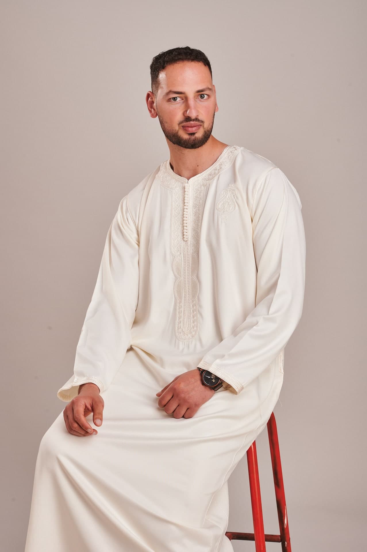 Nikkak Wedding Thobe, Jubbah, Jalaba, Kaftan Kandura, Gandura Kaftan Style - image 4