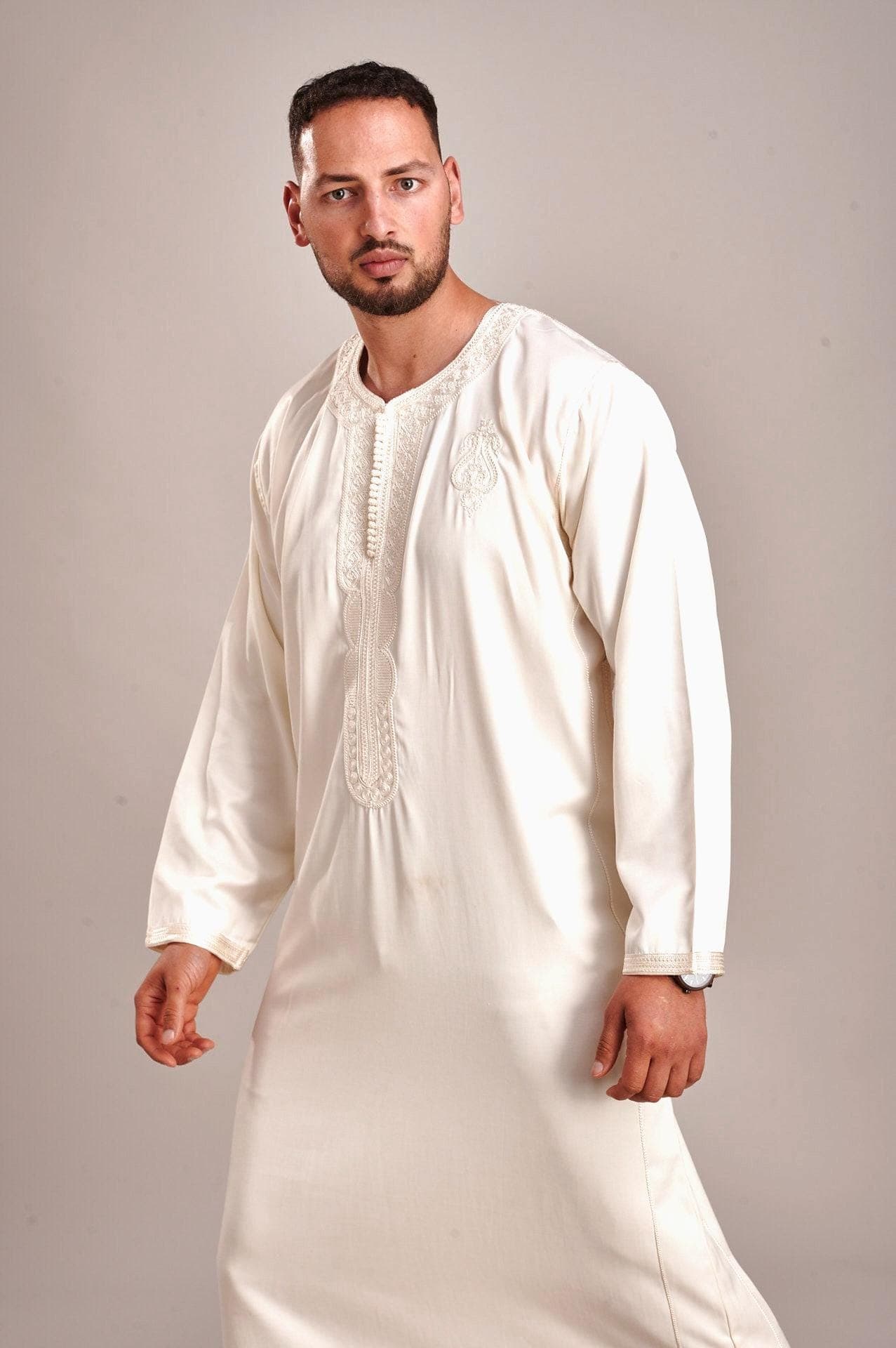 Nikkak Wedding Thobe, Jubbah, Jalaba, Kaftan Kandura, Gandura Kaftan Style
